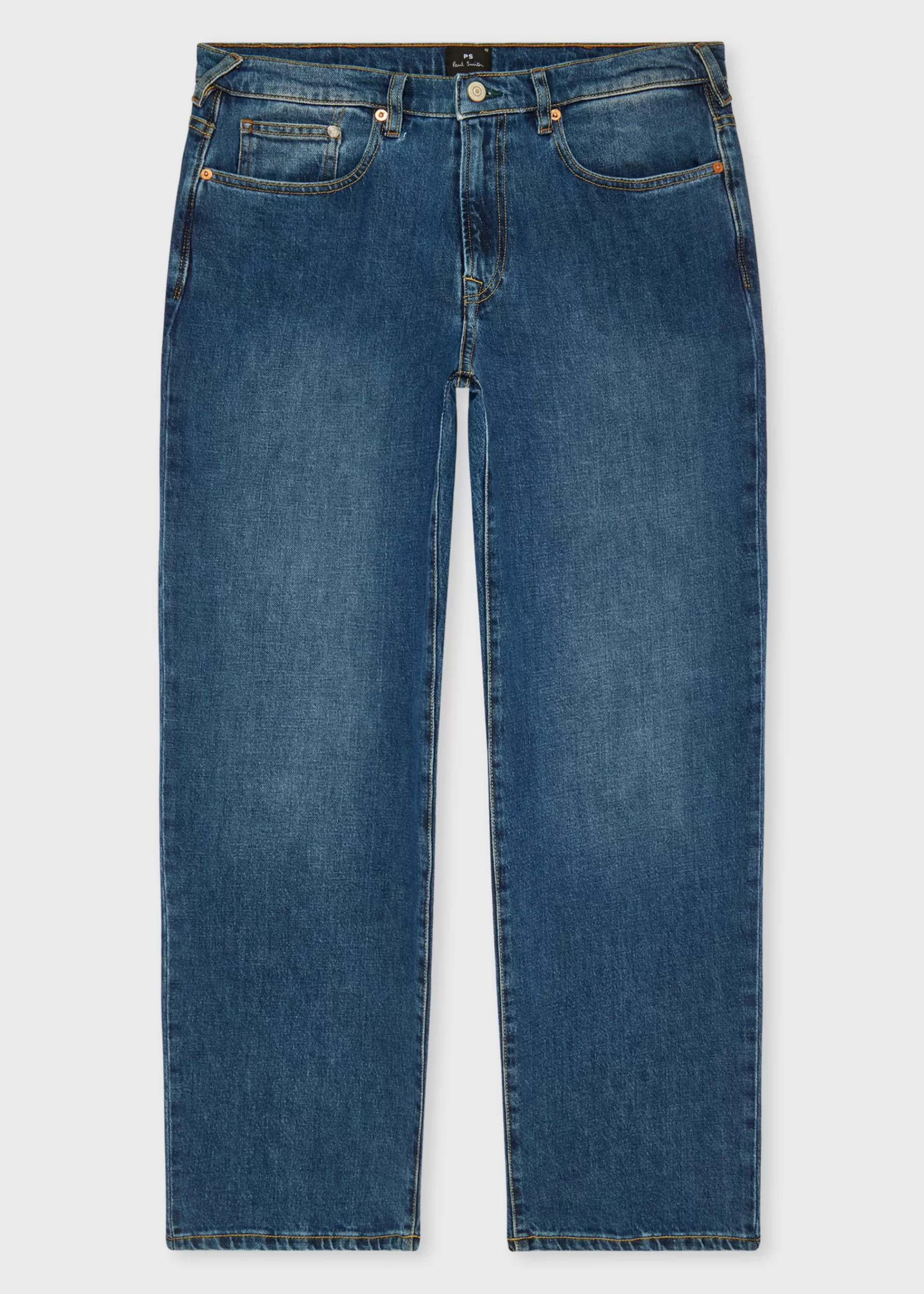 Relaxed-Fit Mid-Wash Organic Vintage Stretch Jeans>Paul Smith New
