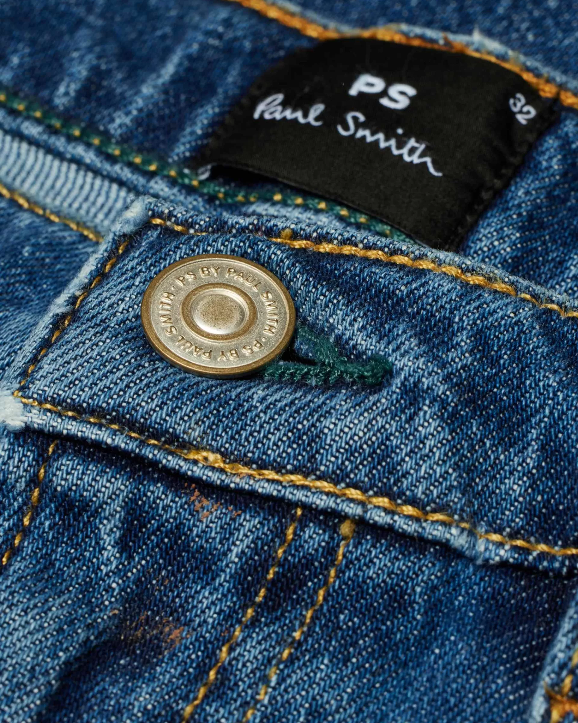 Relaxed-Fit Mid-Wash Organic Vintage Stretch Jeans>Paul Smith New