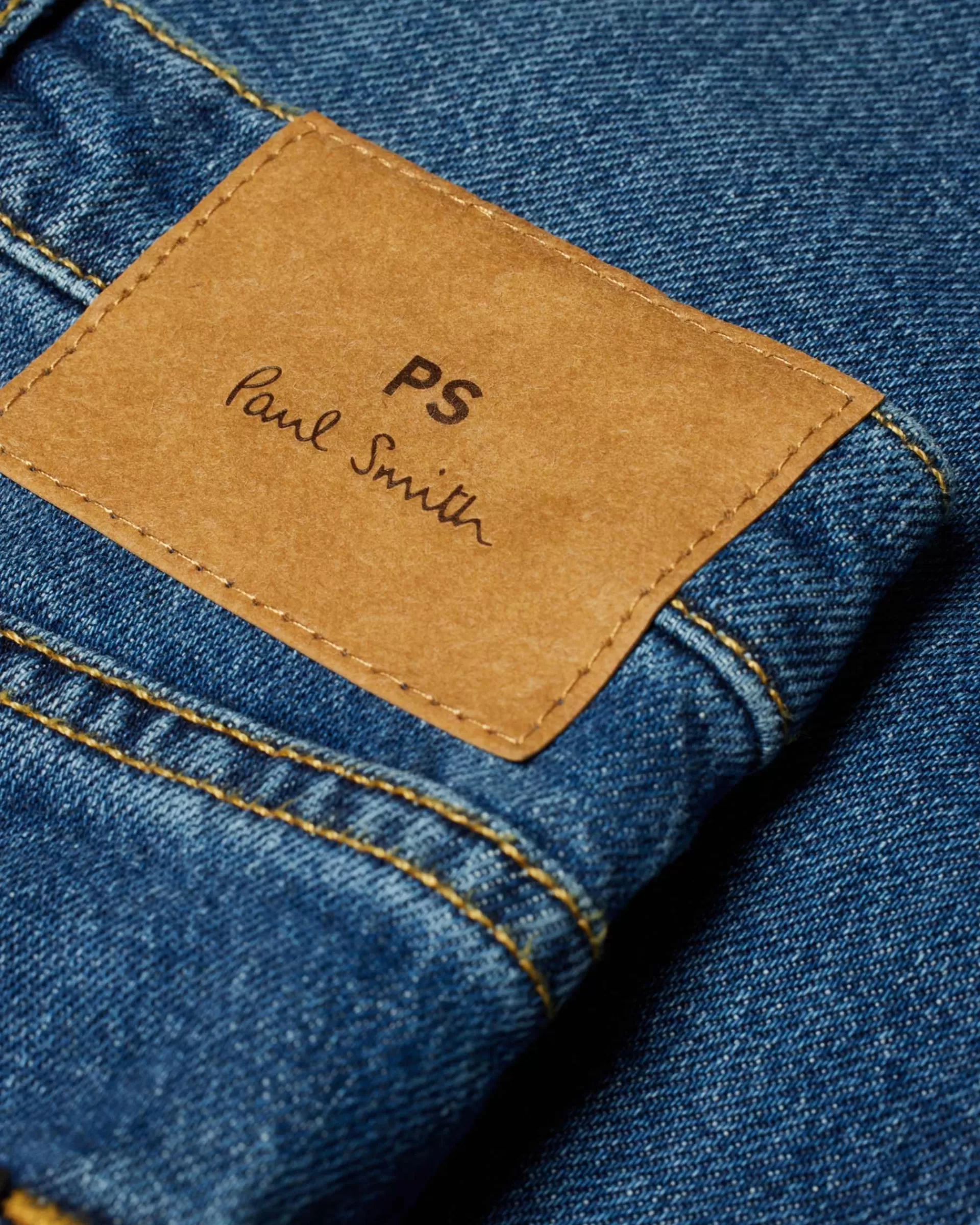 Relaxed-Fit Mid-Wash Organic Vintage Stretch Jeans>Paul Smith New
