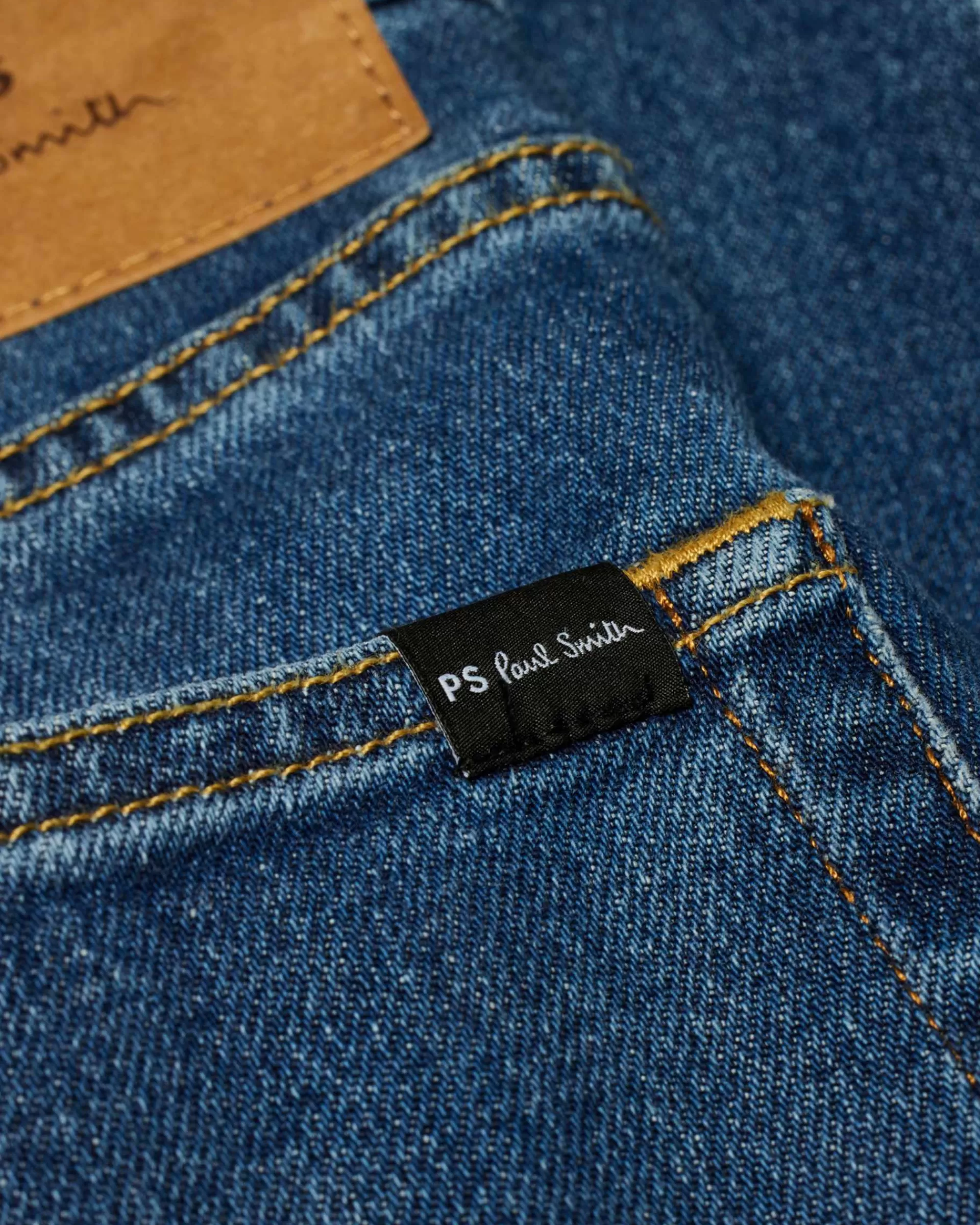 Relaxed-Fit Mid-Wash Organic Vintage Stretch Jeans>Paul Smith New