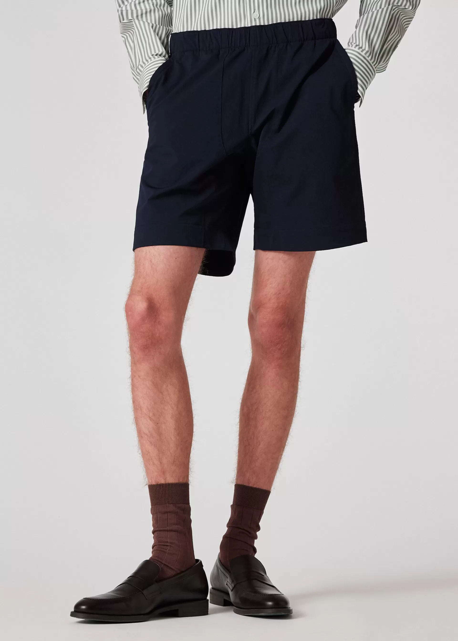 Relaxed-Fit Seersucker Shorts>Paul Smith Cheap