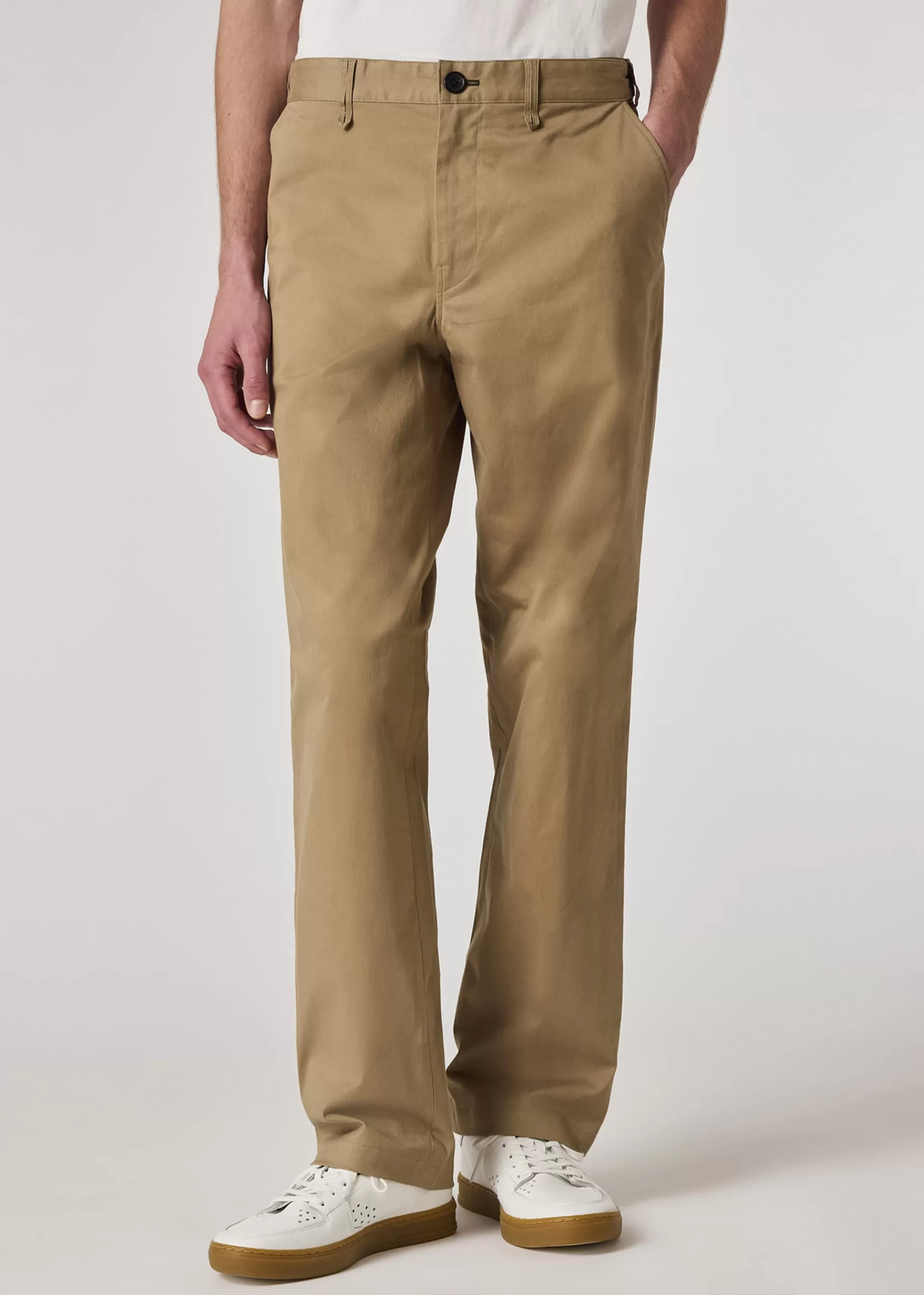 Relaxed-Fit Stretch-Cotton Sateen Trousers>Paul Smith Clearance