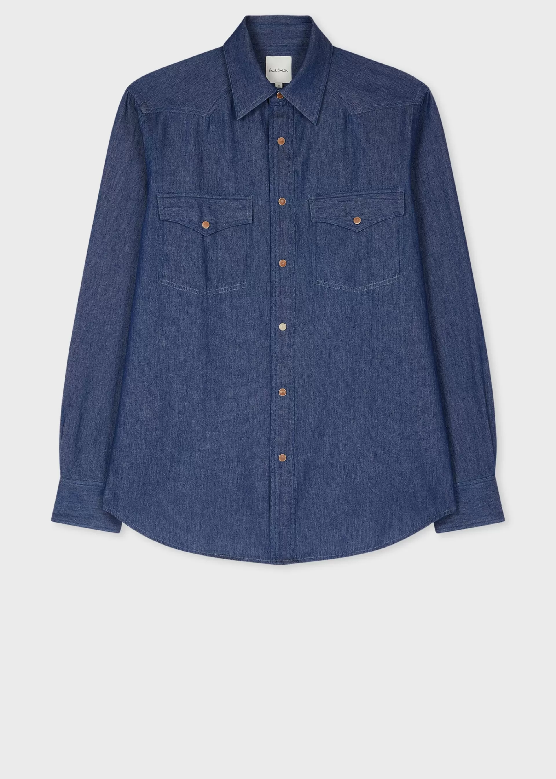 Rinse-Wash Denim Western Shirt>Paul Smith Store