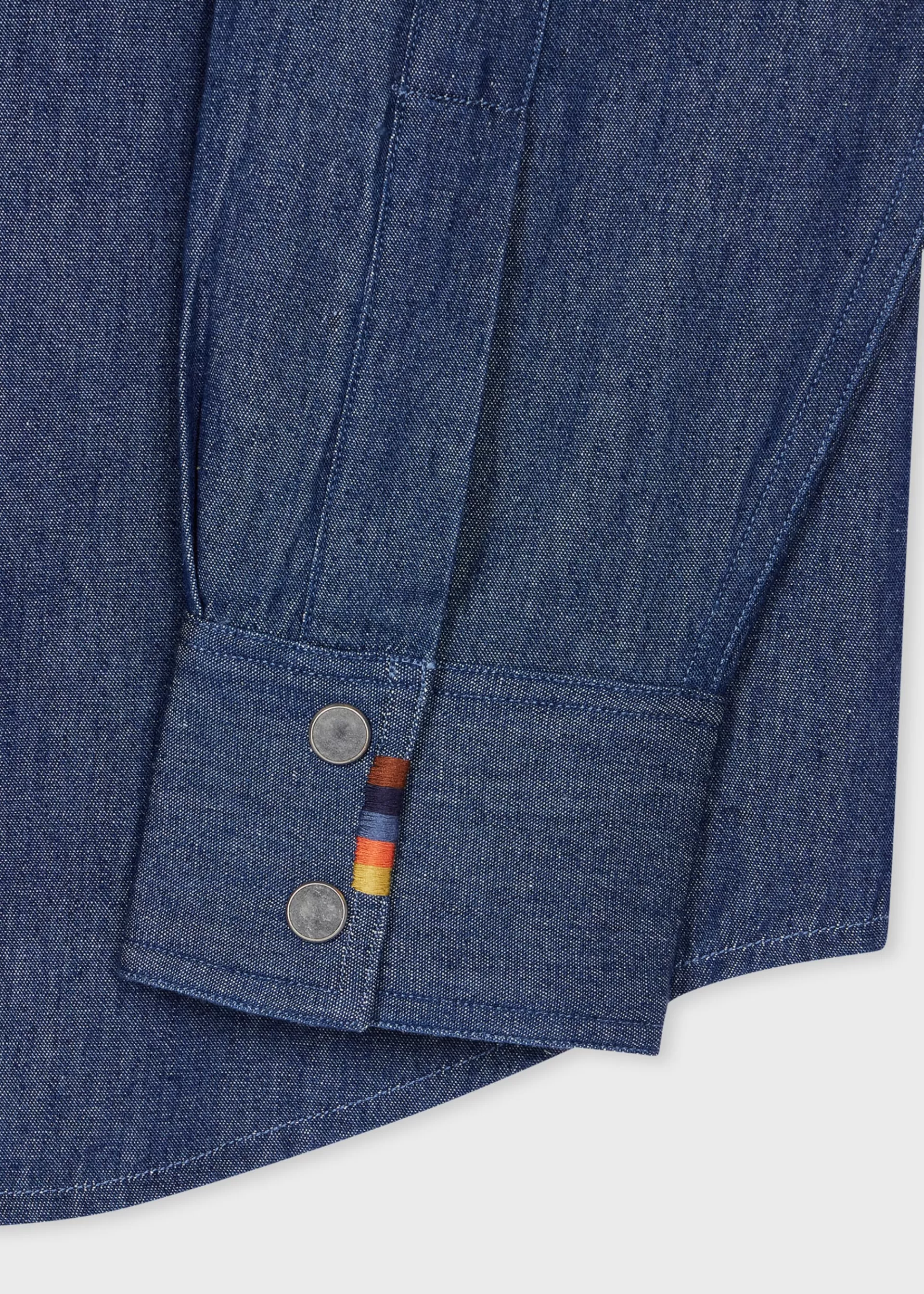 Rinse-Wash Denim Western Shirt>Paul Smith Store