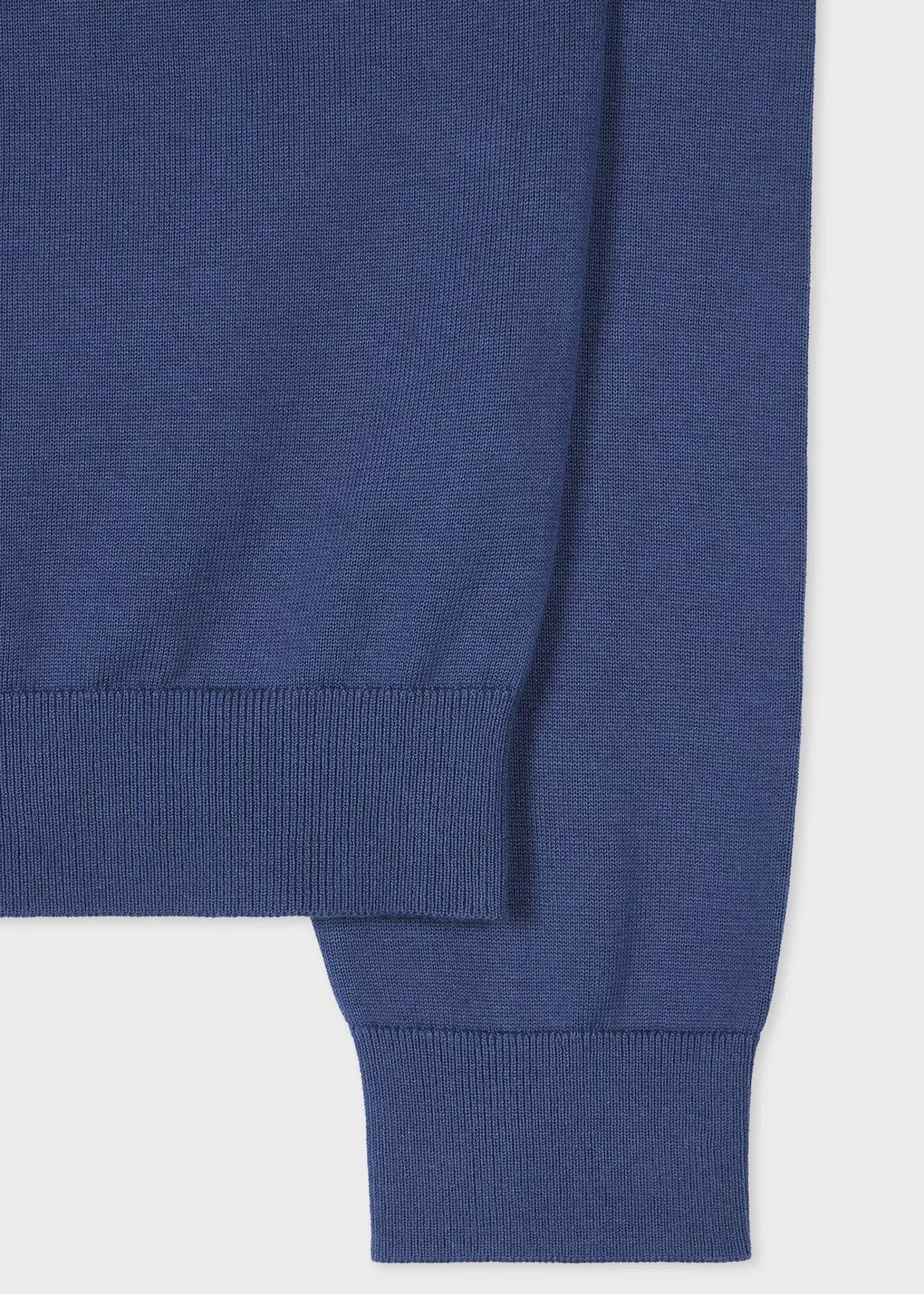 Royal Blue Organic Cotton Half Zip Zebra Logo Sweater>Paul Smith Best Sale