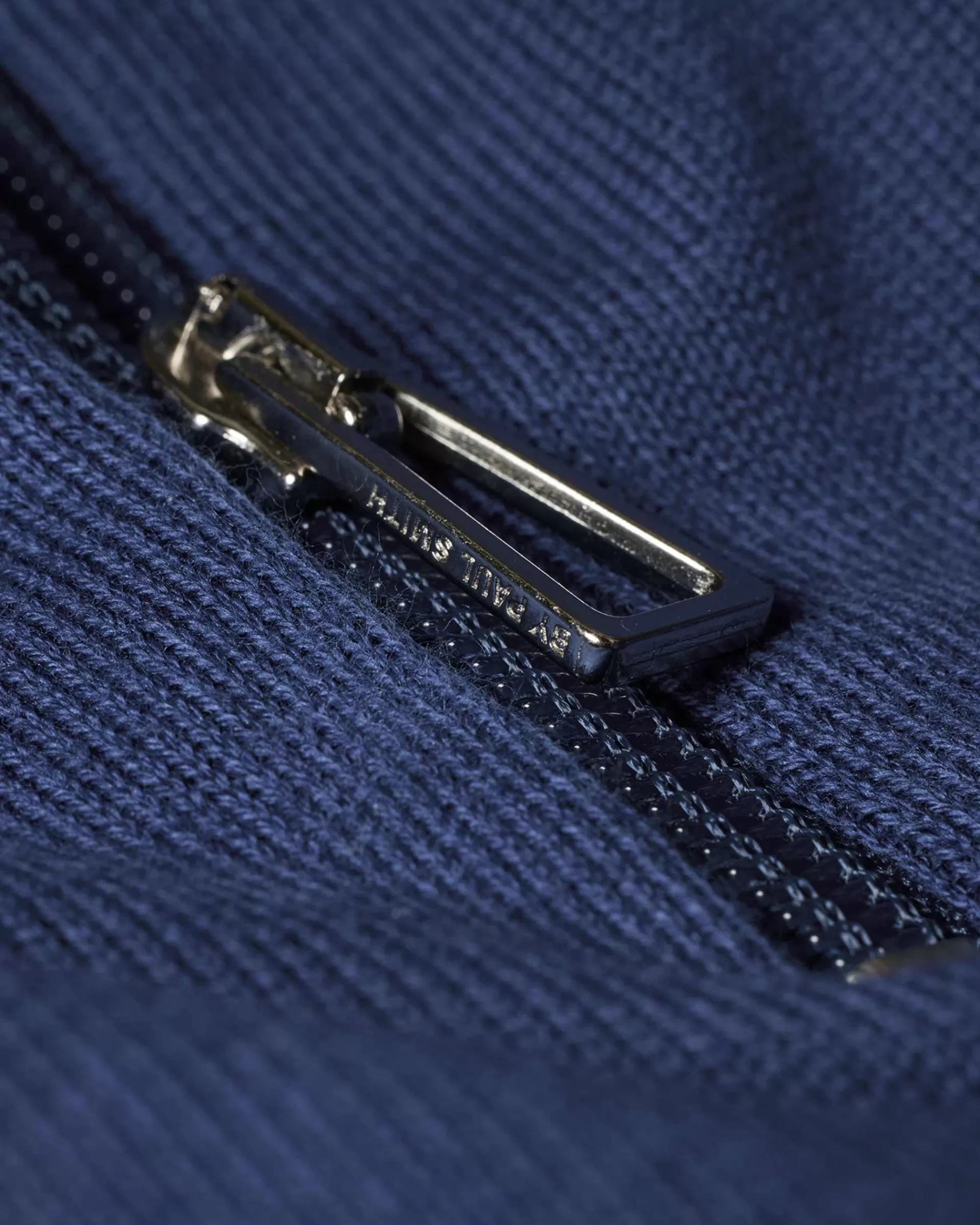 Royal Blue Organic Cotton Half Zip Zebra Logo Sweater>Paul Smith Best Sale