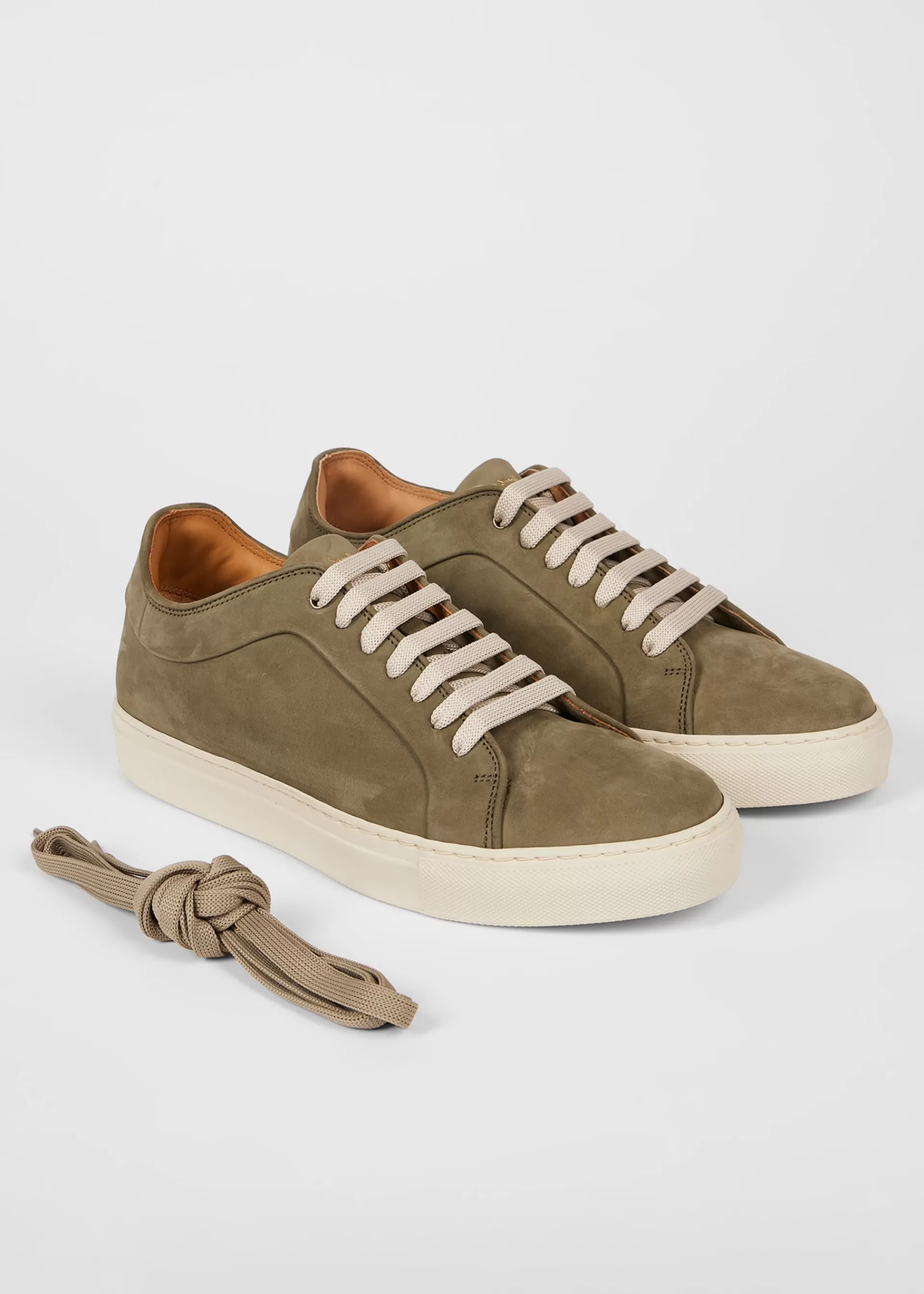 Sage Green Nubuck 'Basso' Trainers>Paul Smith Best