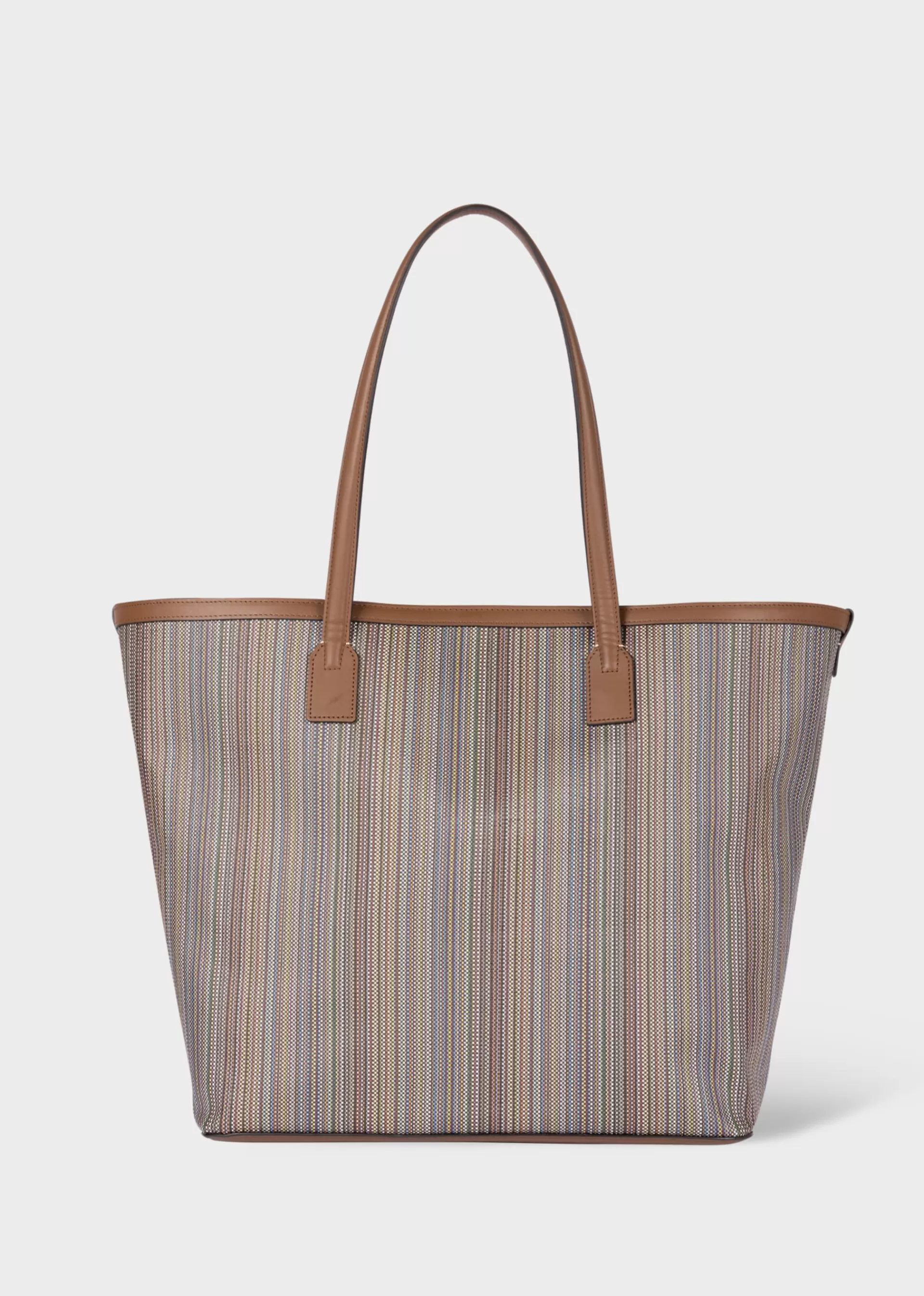 Signature Stripe' Coated Canvas Tote Bag>Paul Smith New