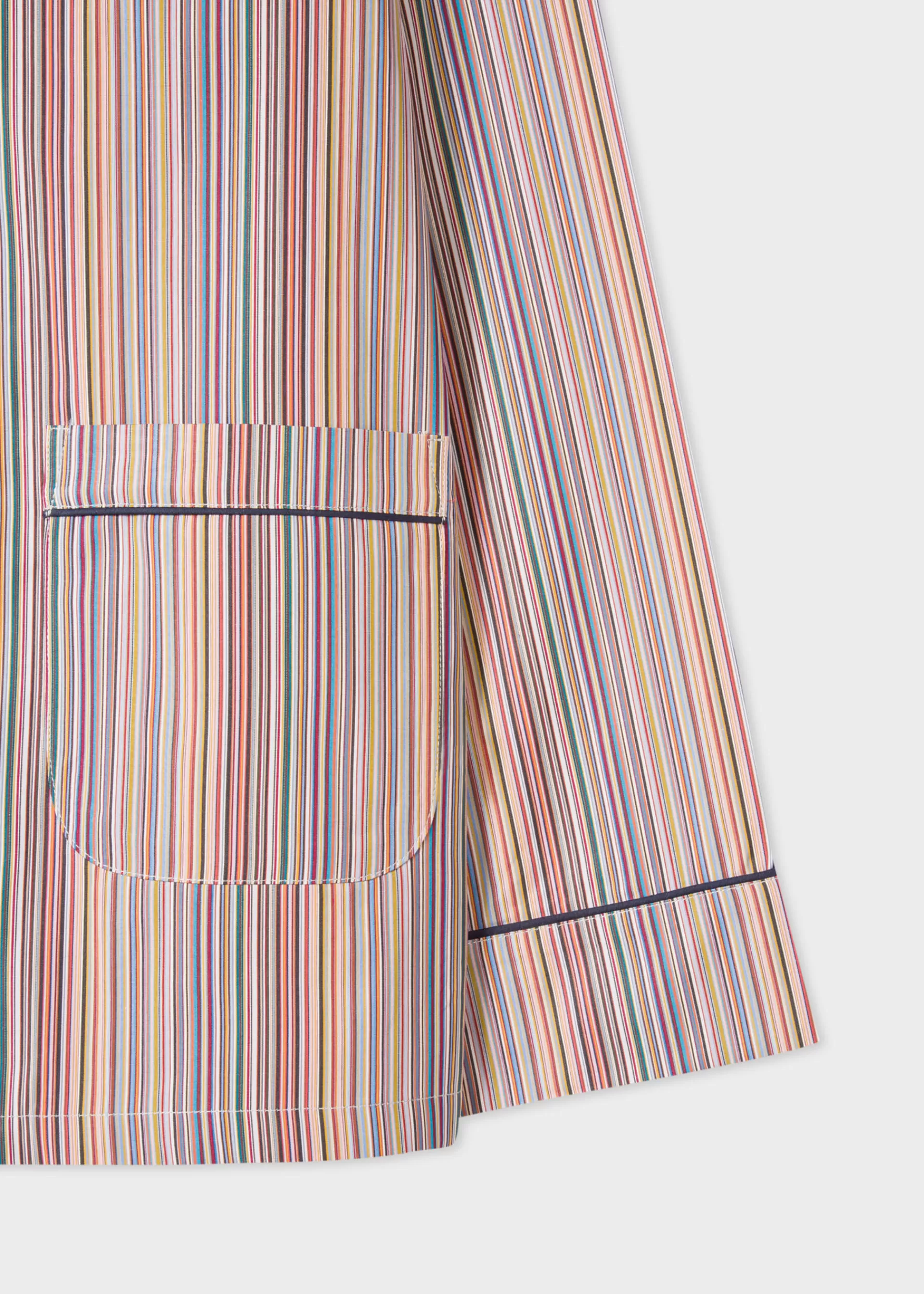 Signature Stripe' Cotton Pyjama Set With Navy Trims Gift Box Set>Paul Smith Cheap