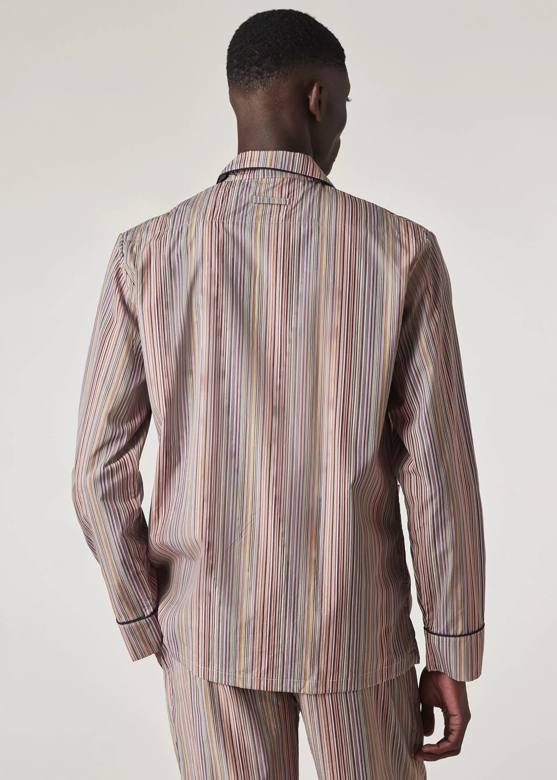 Signature Stripe' Cotton Pyjama Set With Navy Trims Gift Box Set>Paul Smith Cheap
