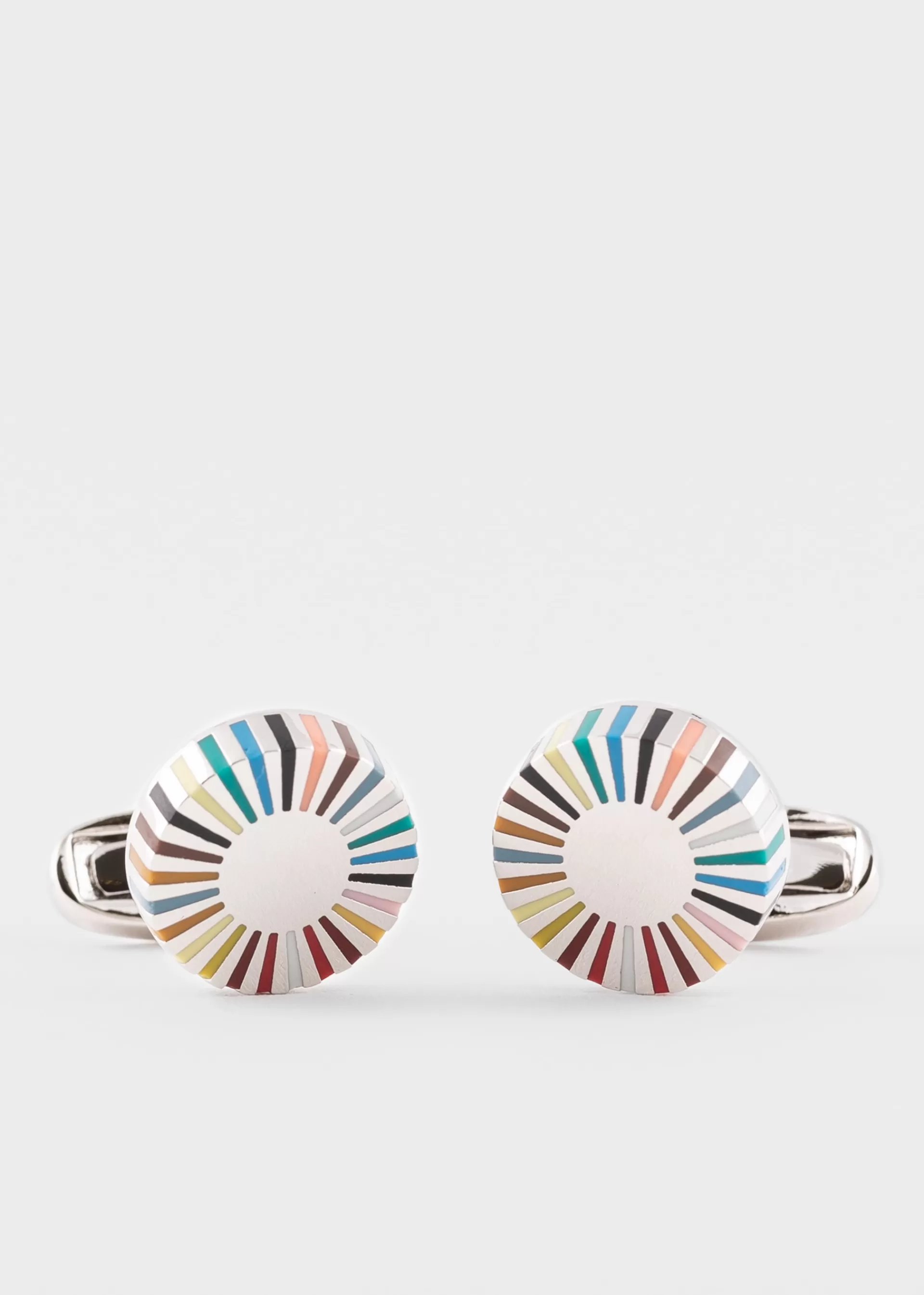 Signature Stripe' Edge Circular Cufflinks>Paul Smith Best Sale