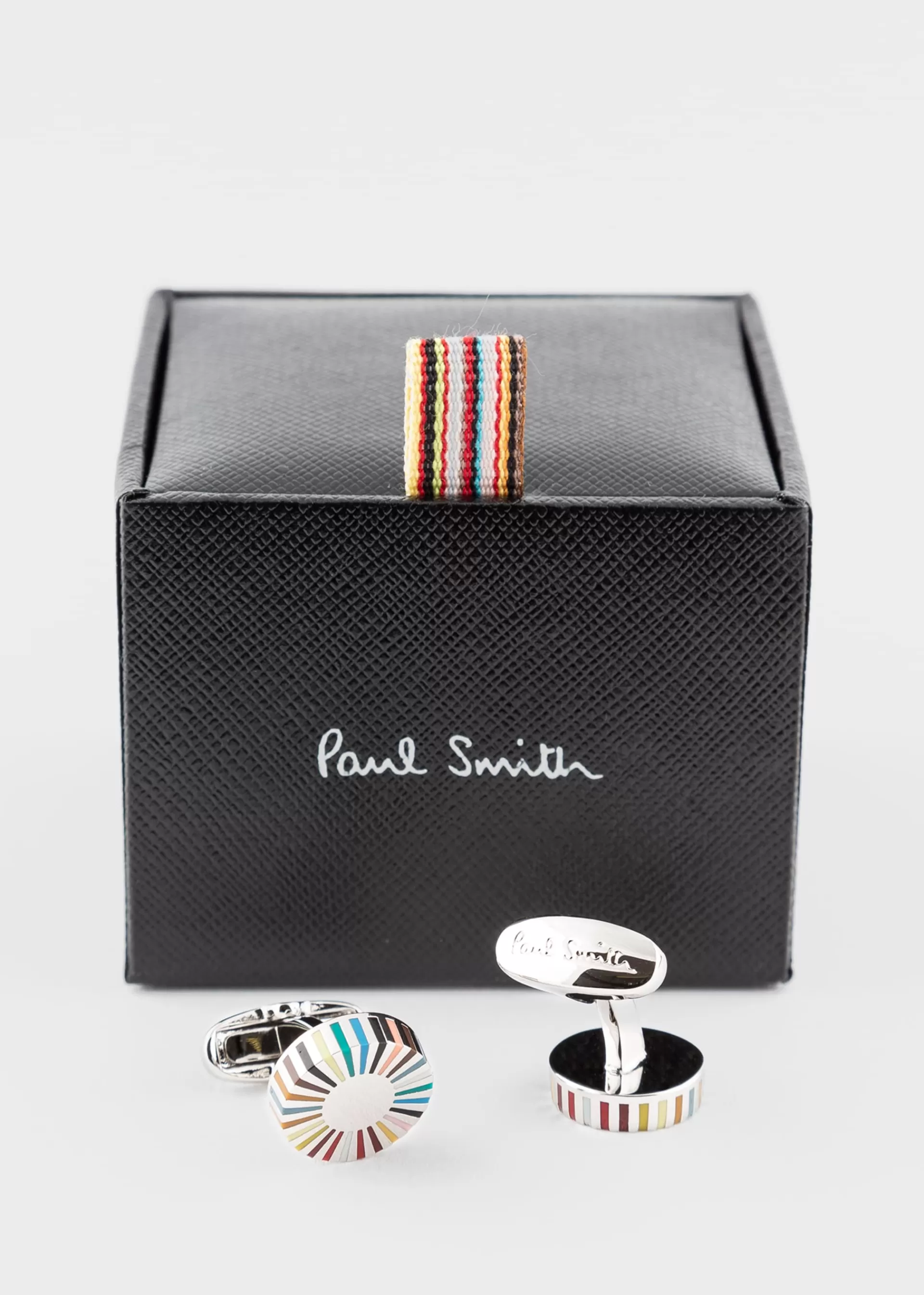 Signature Stripe' Edge Circular Cufflinks>Paul Smith Best Sale