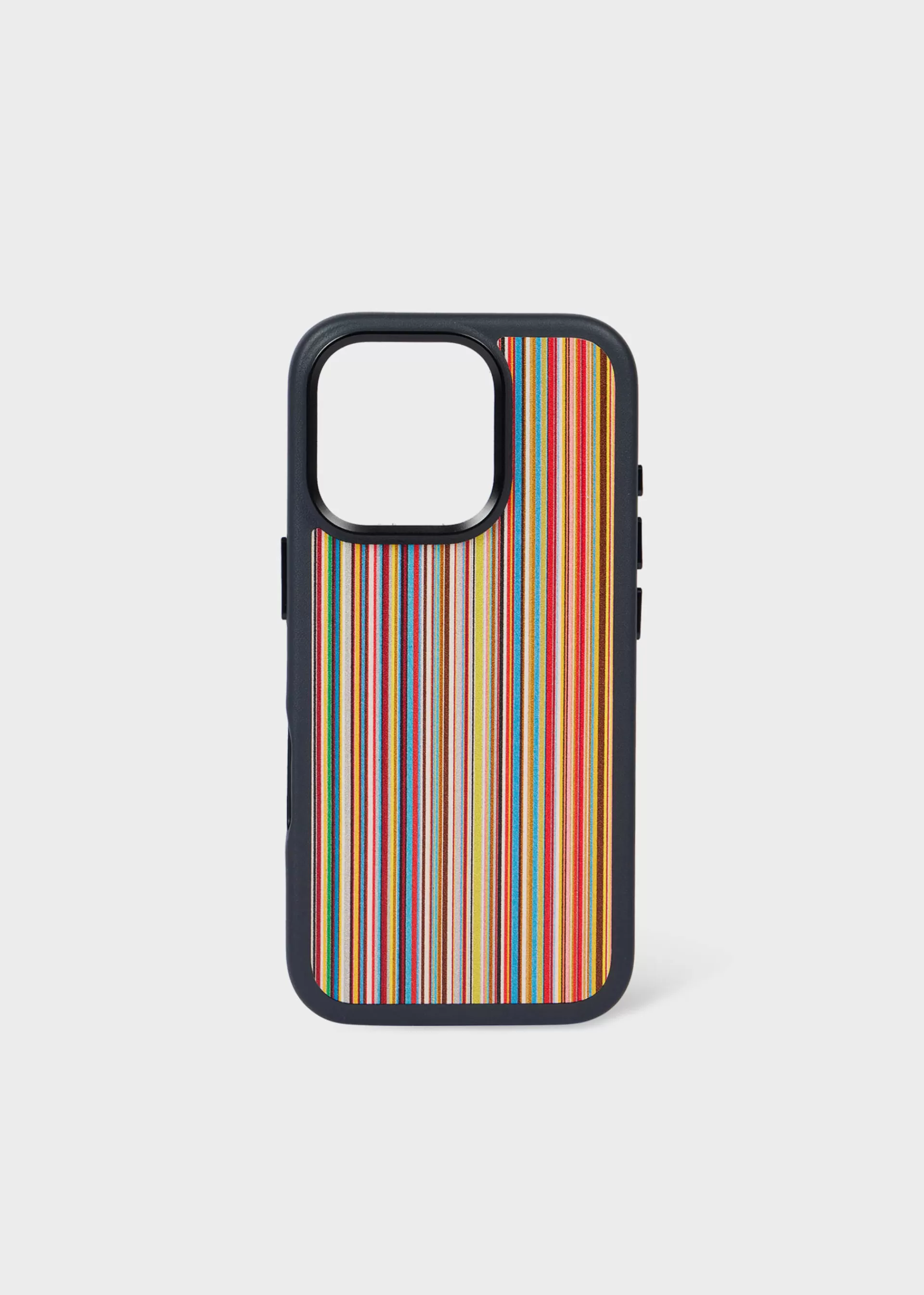Signature Stripe' Leather MagSafe iPhone 16 Pro Case>Paul Smith Clearance