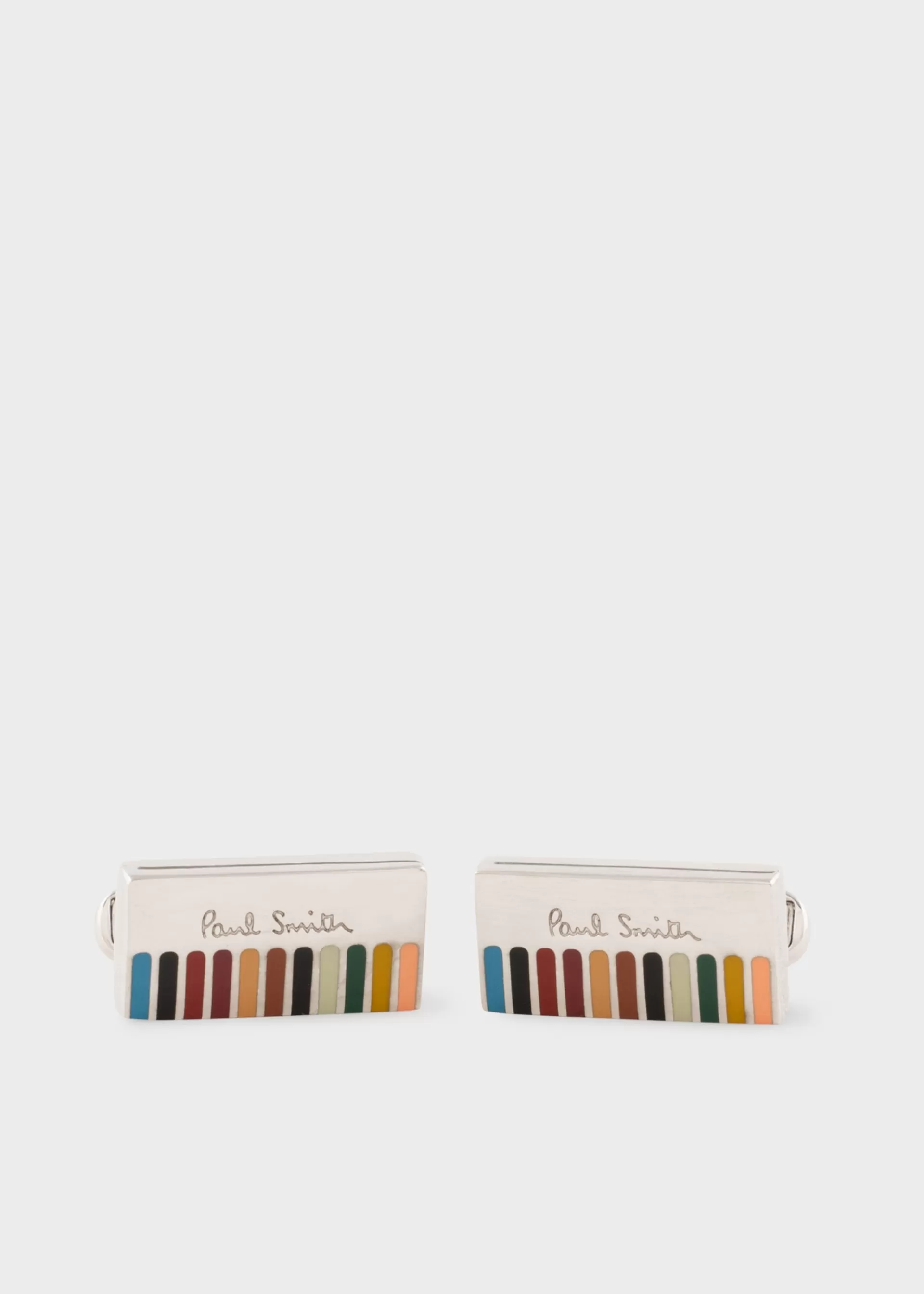 Signature Stripe Logo' Cufflinks>Paul Smith Cheap