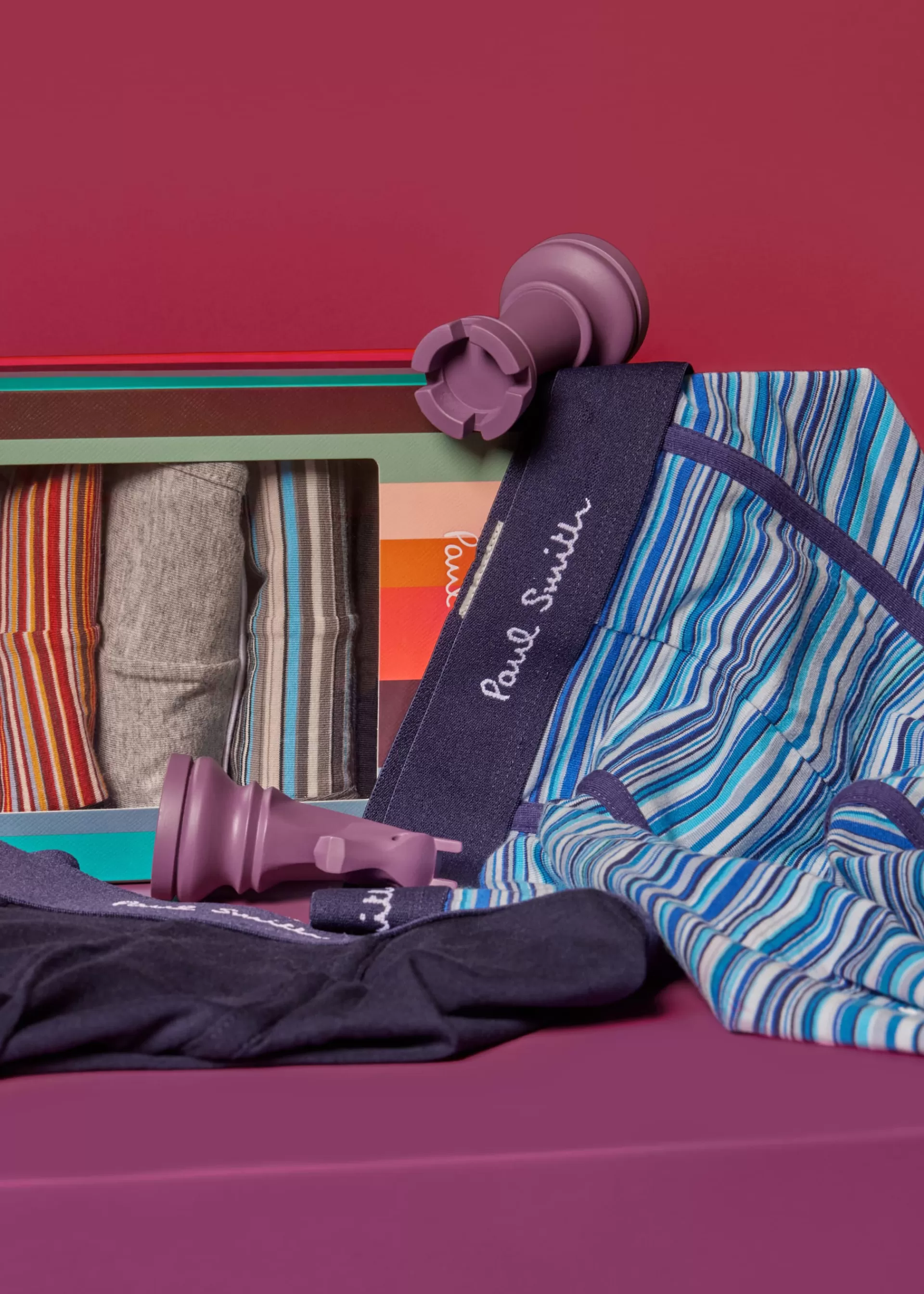 Signature Stripe' Organic Cotton Mixed Boxer Briefs Seven Pack>Paul Smith Sale