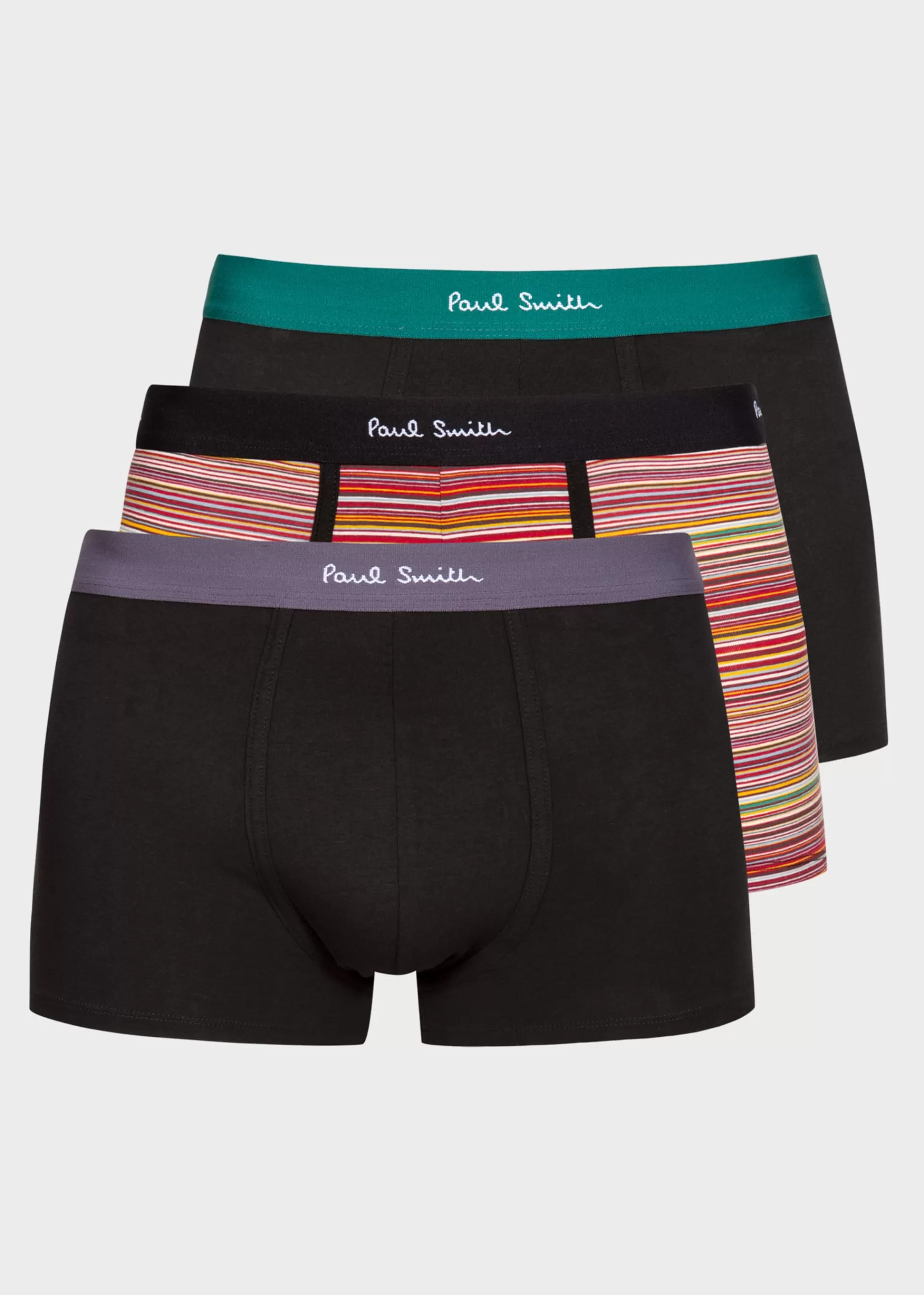 Signature Stripe' Organic Cotton Mixed Boxer Briefs Three Pack>Paul Smith Cheap