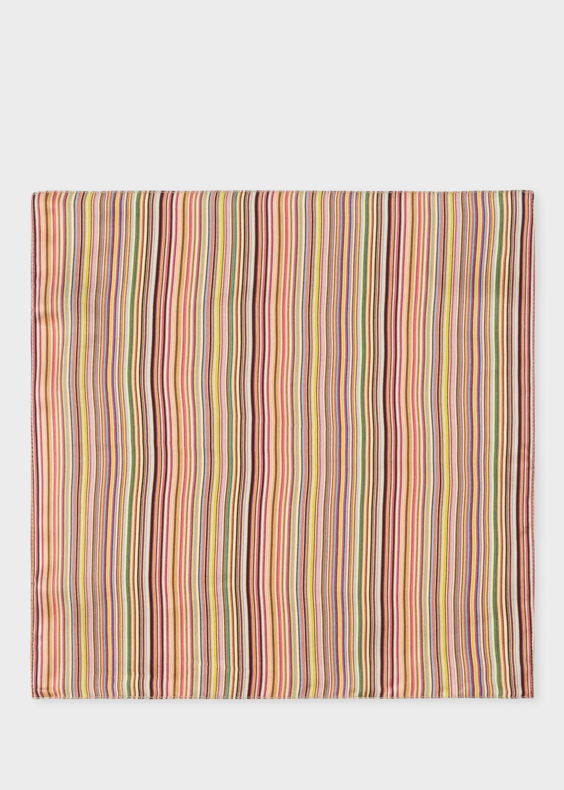 Signature Stripe' Silk Pocket Square>Paul Smith Cheap