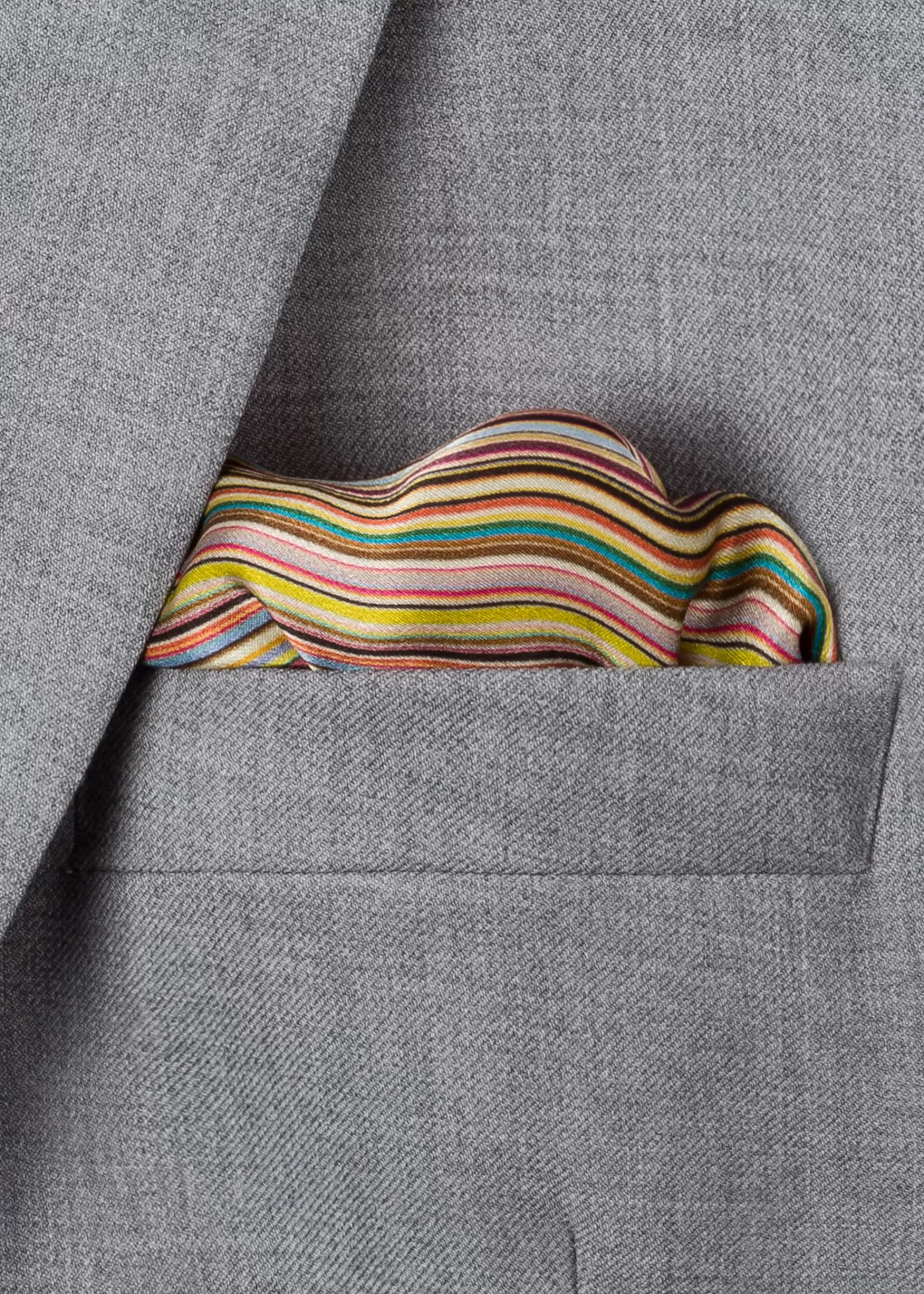 Signature Stripe' Silk Pocket Square>Paul Smith Cheap