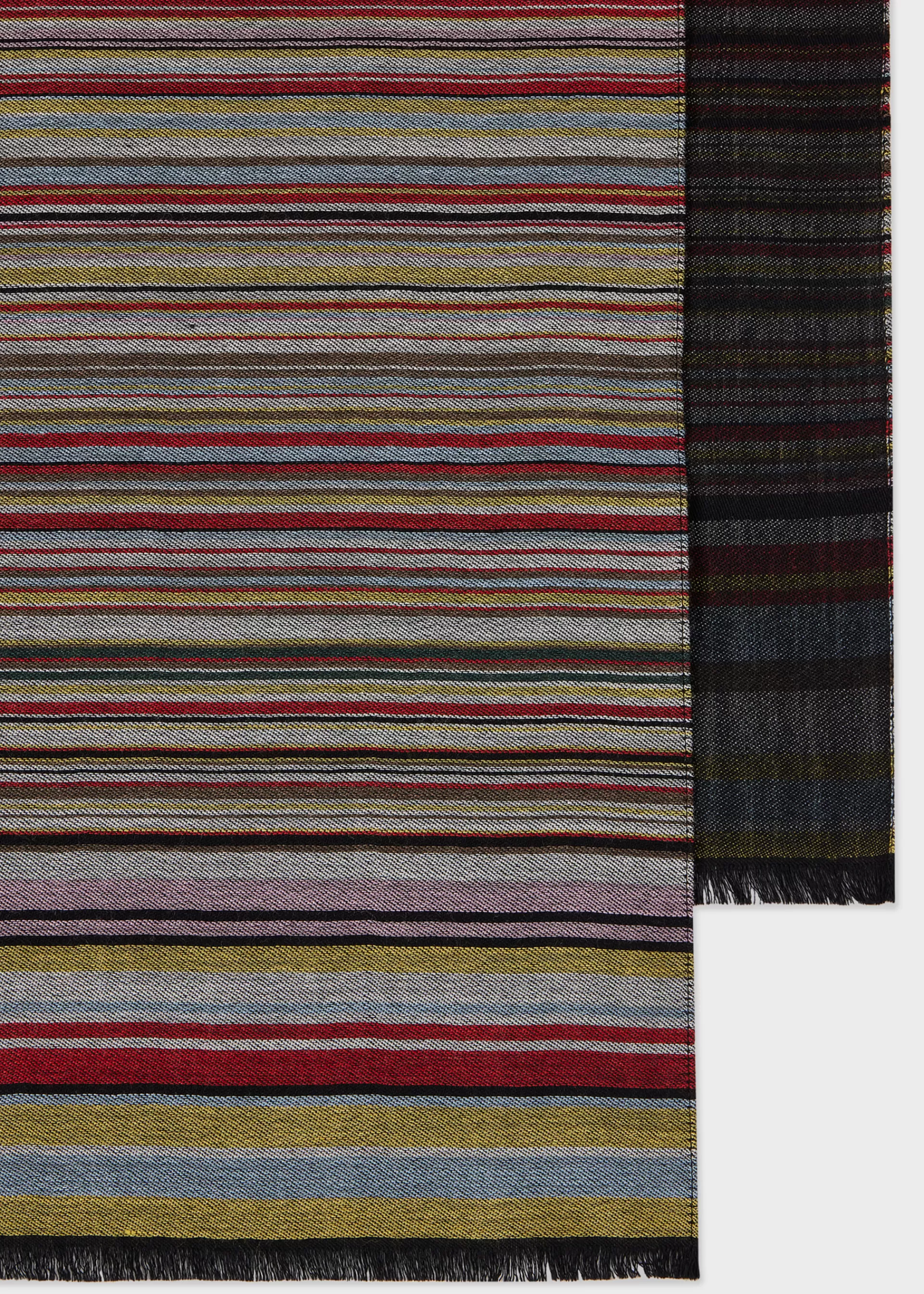 Signature Stripe' Silk-Wool Blend Scarf>Paul Smith Shop