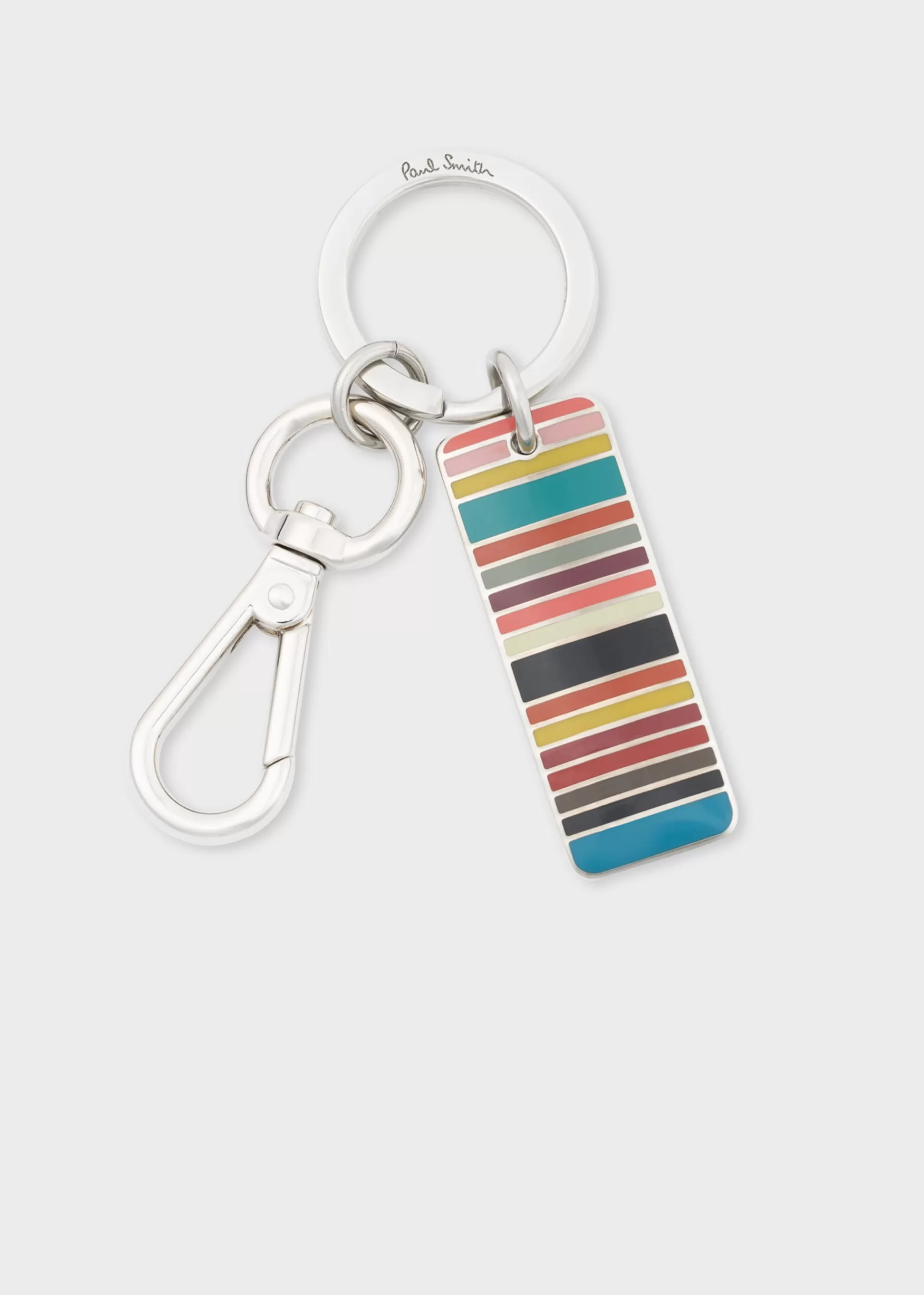 Signature Stripe' Tag Metal Keyring>Paul Smith Outlet