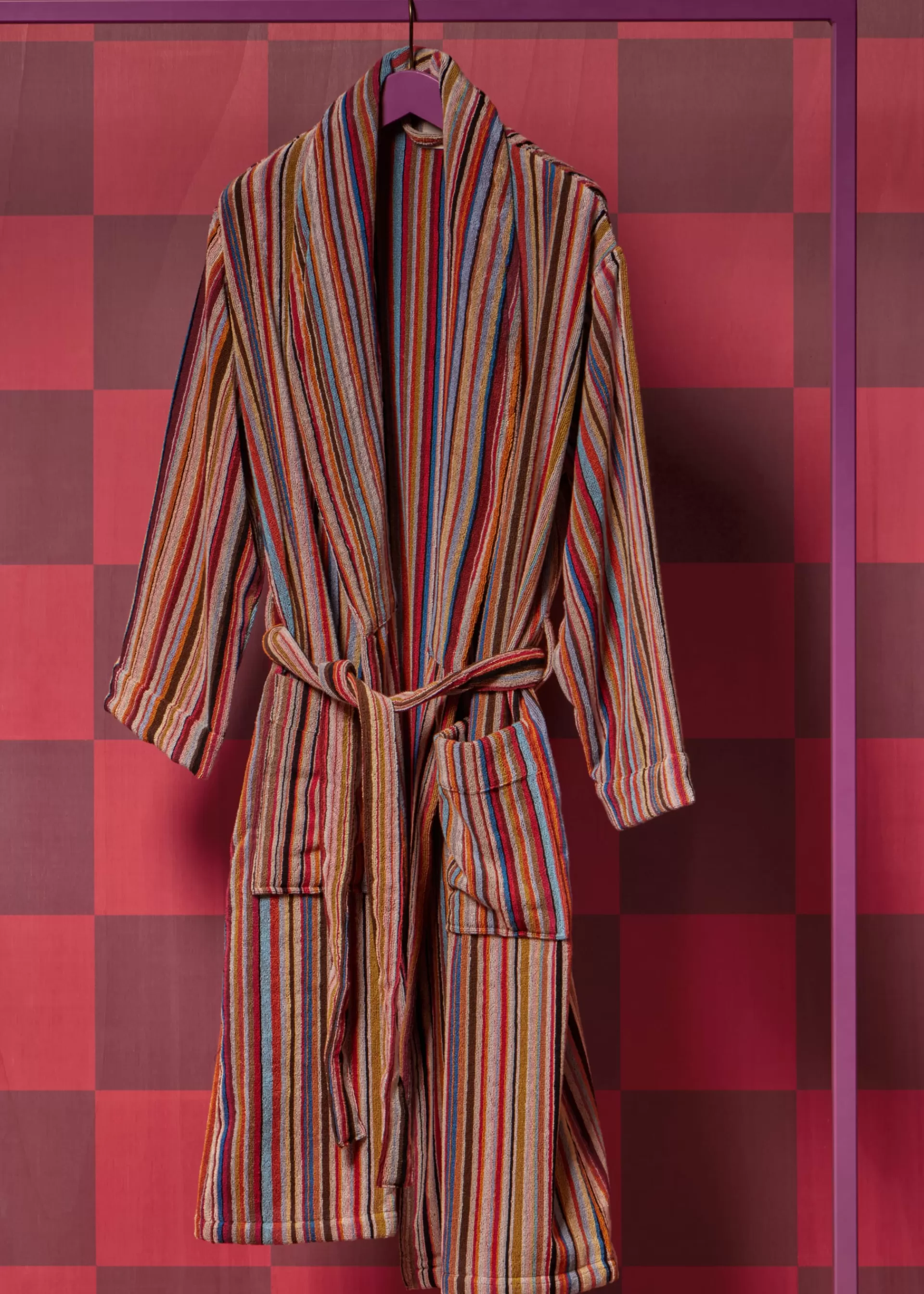 Signature Stripe' Woven Cotton Dressing Gown>Paul Smith Discount