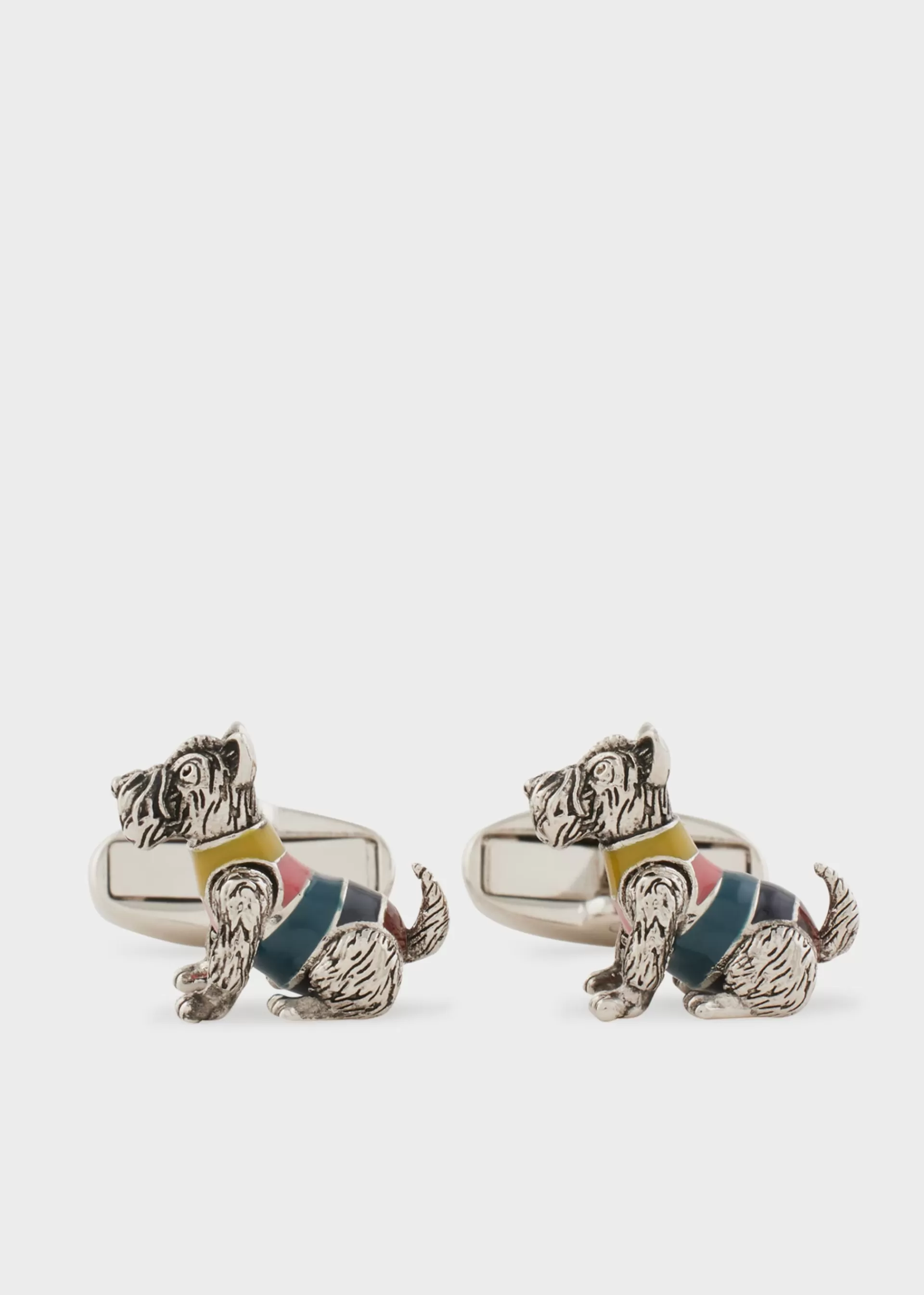 'Artist Stripe' Dog in Jumper Cufflinks>Paul Smith Online