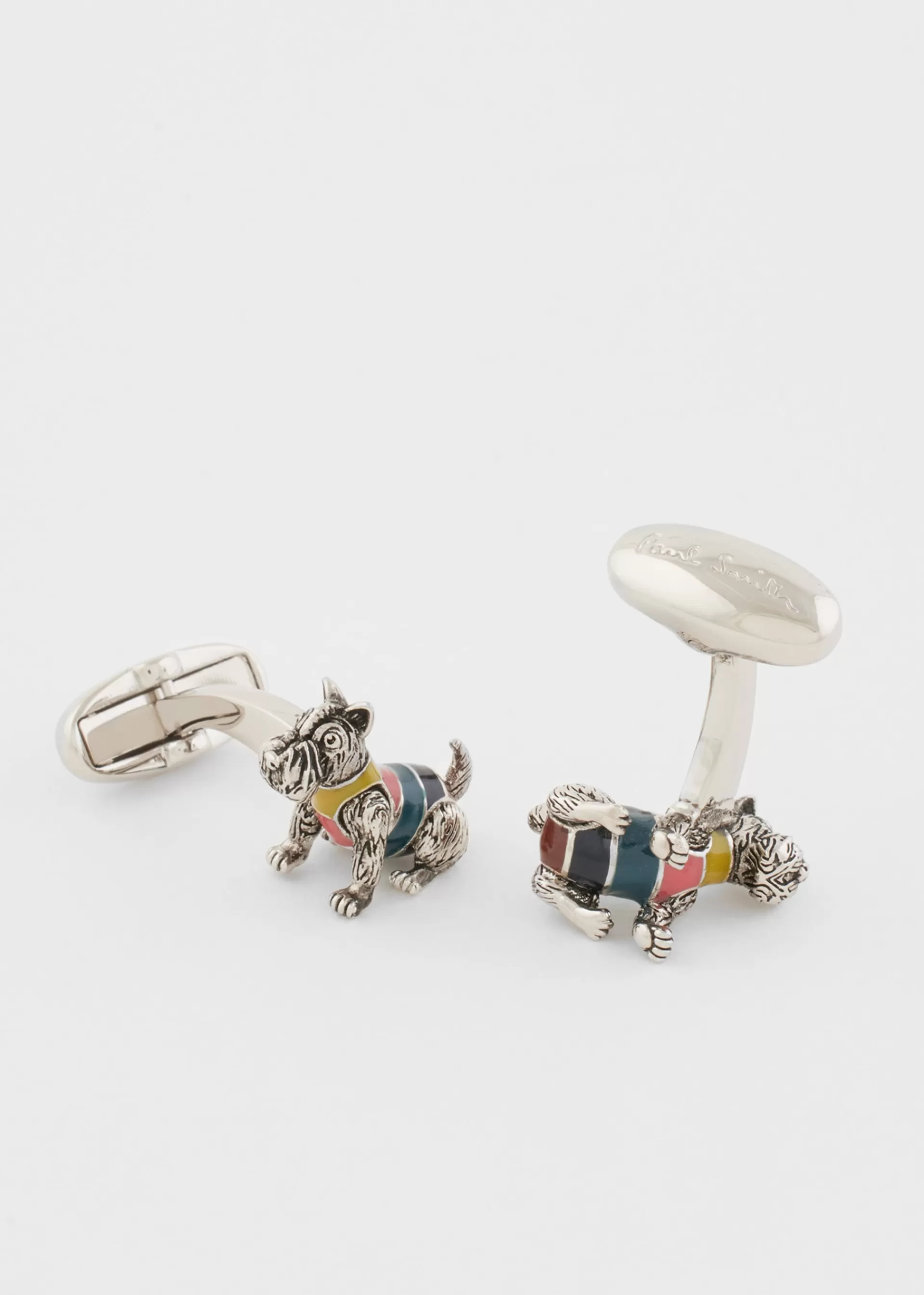 'Artist Stripe' Dog in Jumper Cufflinks>Paul Smith Online