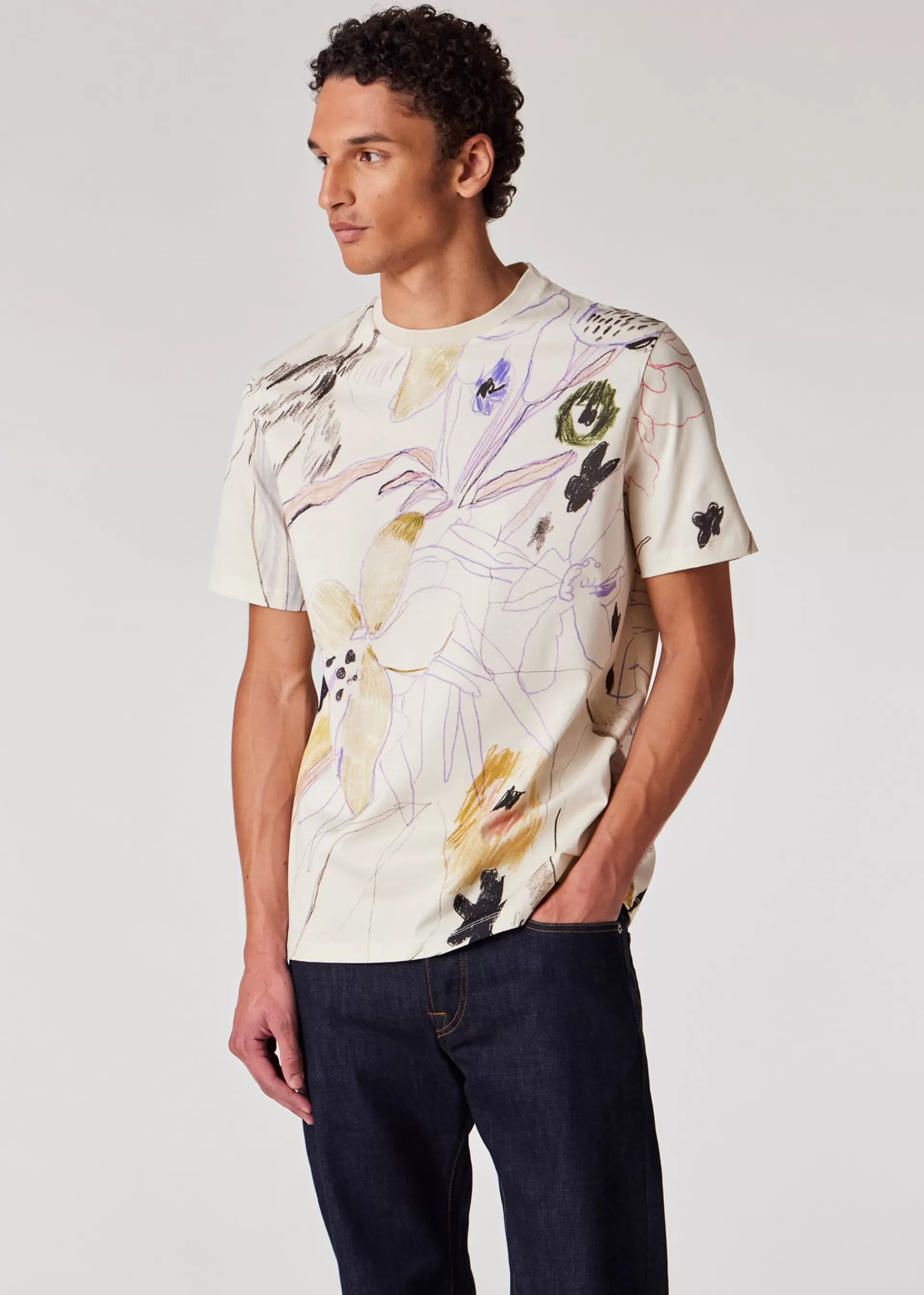 Sketchbook Botanical' Print T-Shirt>Paul Smith Outlet