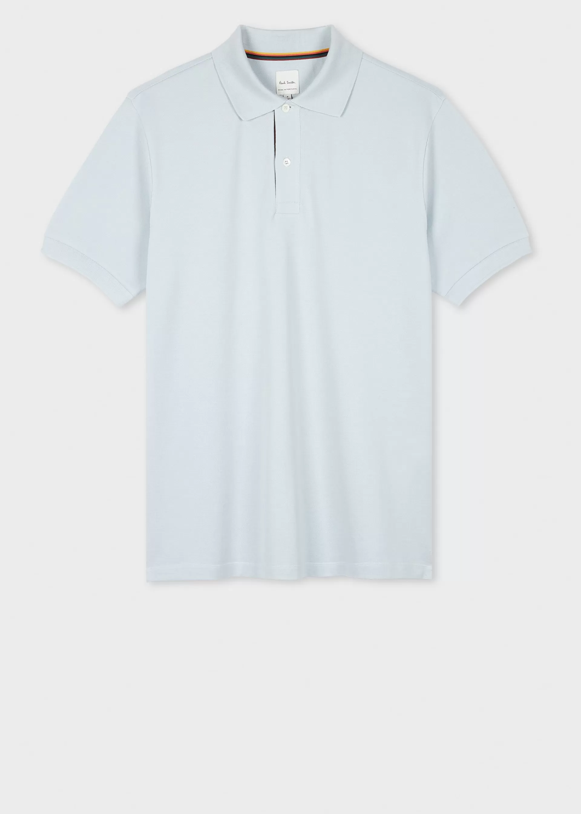 Sky Blue 'Artist Stripe' Placket Polo Shirt>Paul Smith Hot