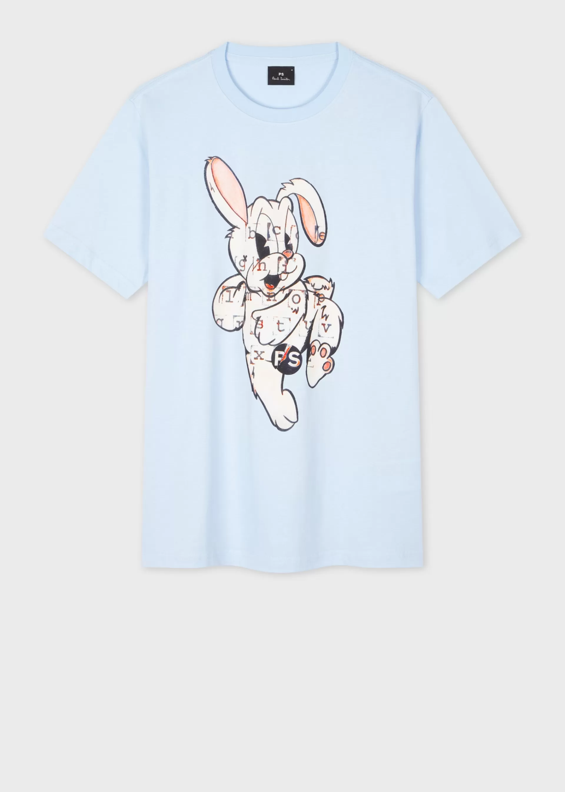 Sky Blue 'Bunny' Print T-Shirt>Paul Smith Online