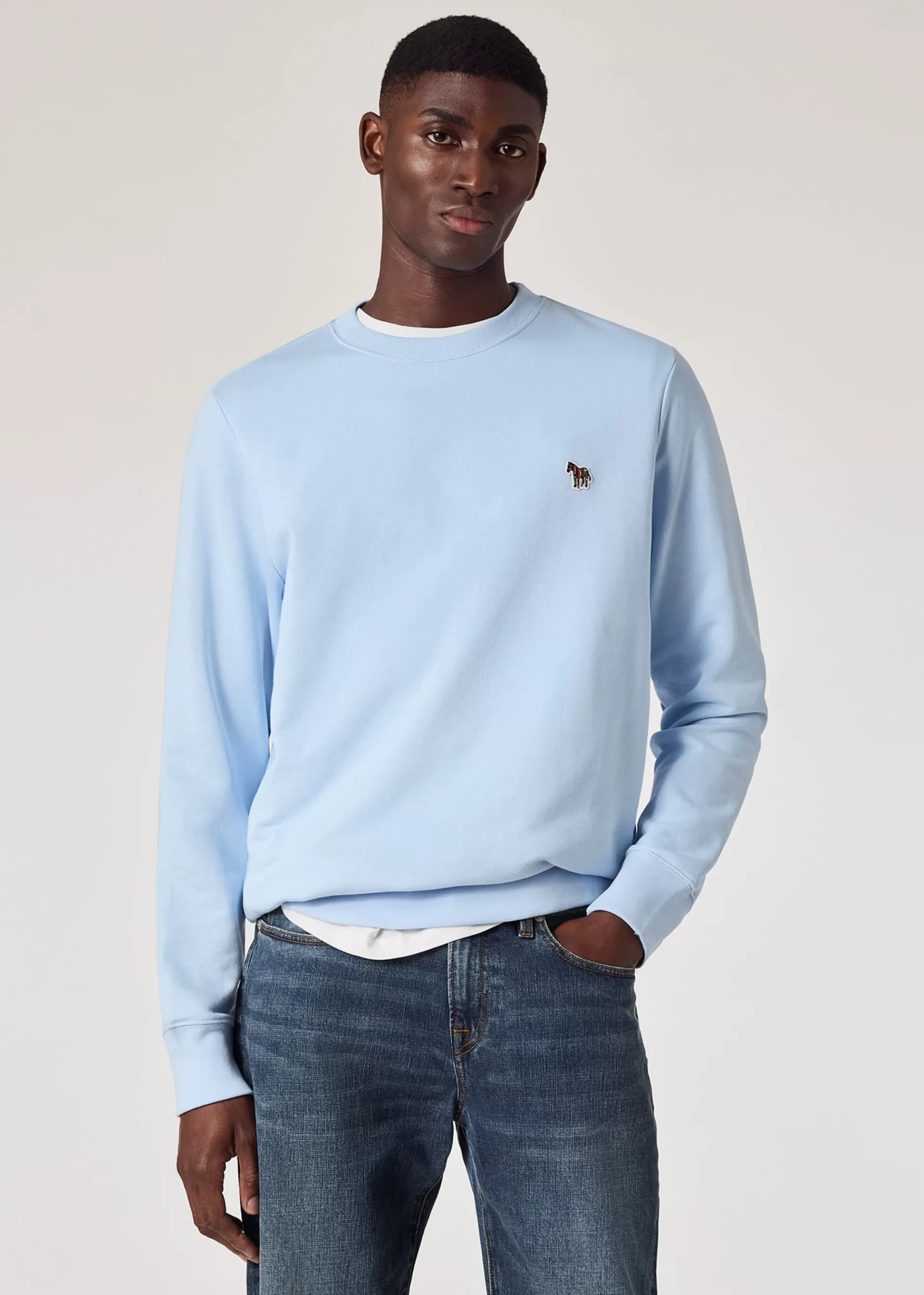 Sky Blue Cotton Zebra Logo Sweatshirt>Paul Smith Online