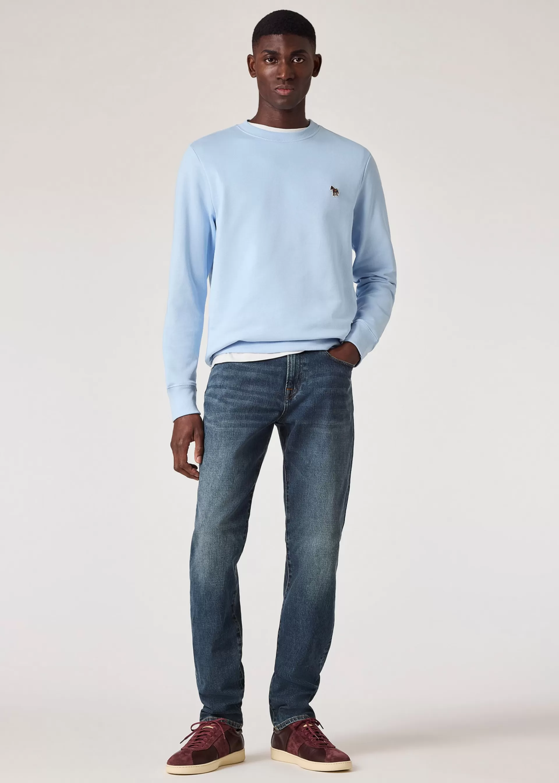 Sky Blue Cotton Zebra Logo Sweatshirt>Paul Smith Online