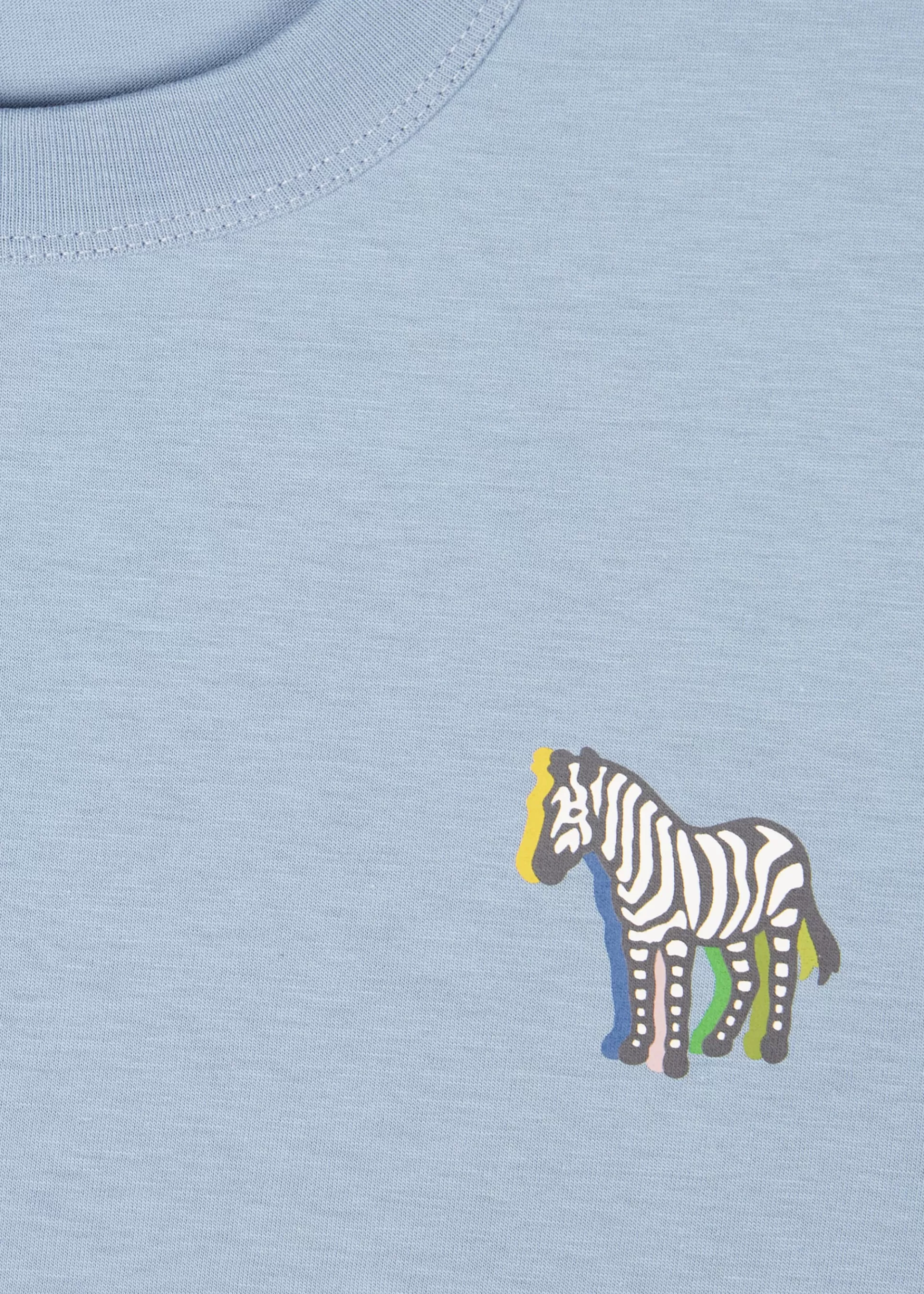 Sky Blue '3D Zebra' Print T-Shirt>Paul Smith Best