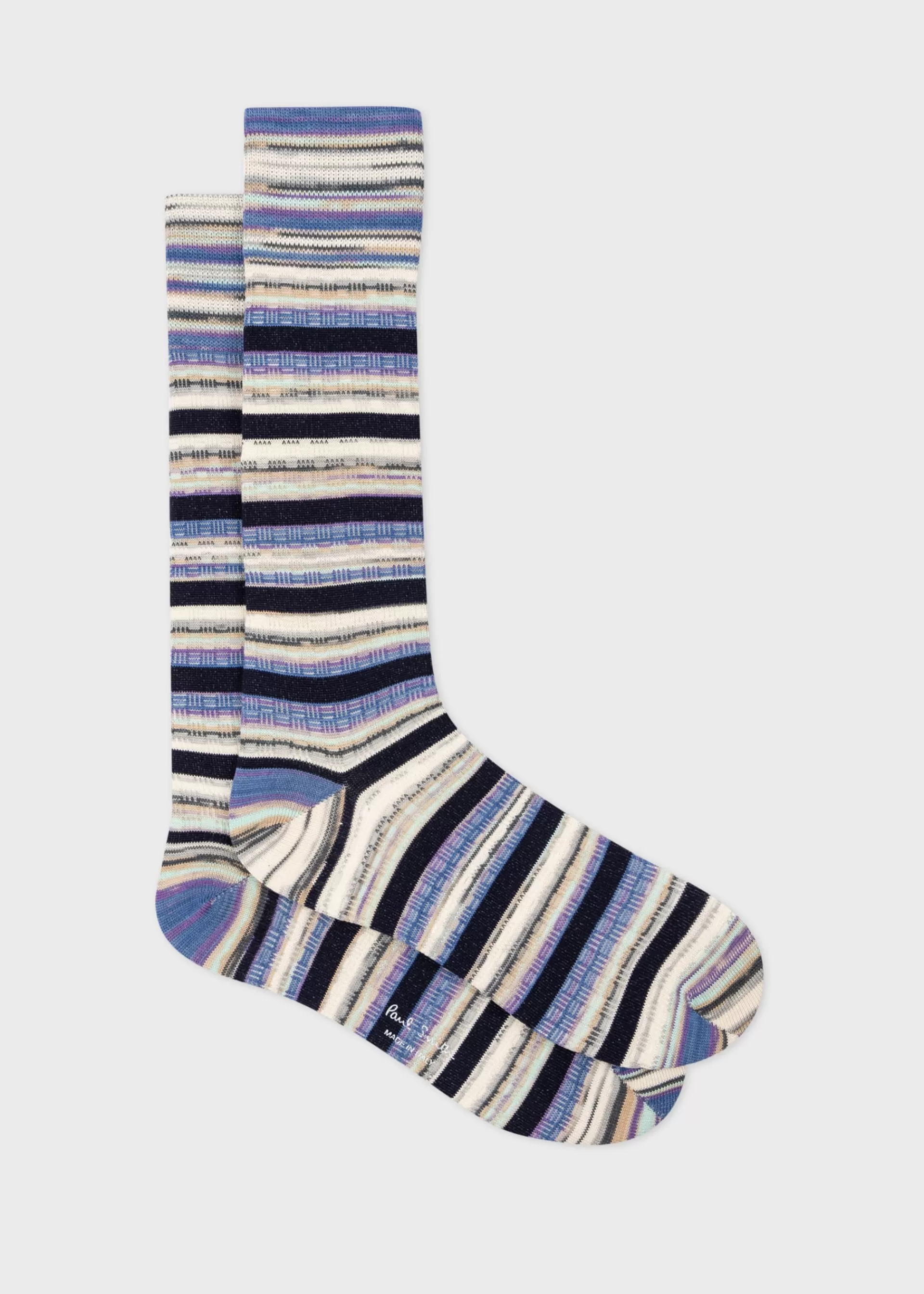 Sky Blue 'Hugh' Stripe Socks>Paul Smith Sale