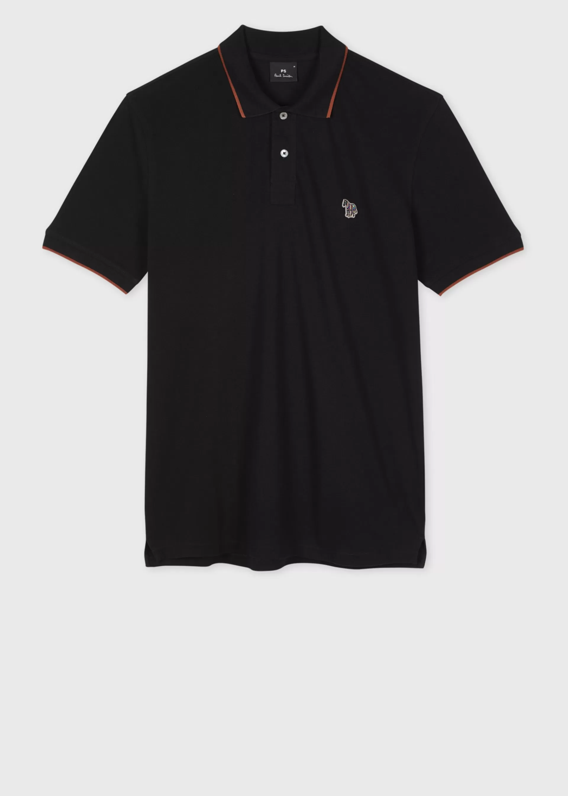 Slim-Fit Zebra Logo Polo Shirt With Orange Tipping>Paul Smith Hot