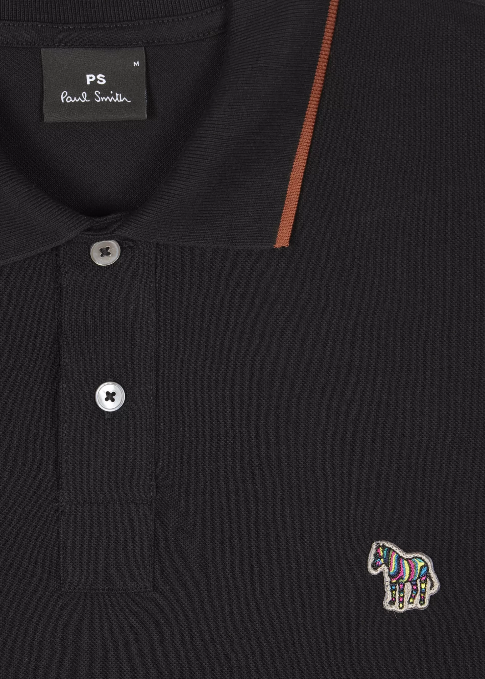 Slim-Fit Zebra Logo Polo Shirt With Orange Tipping>Paul Smith Hot