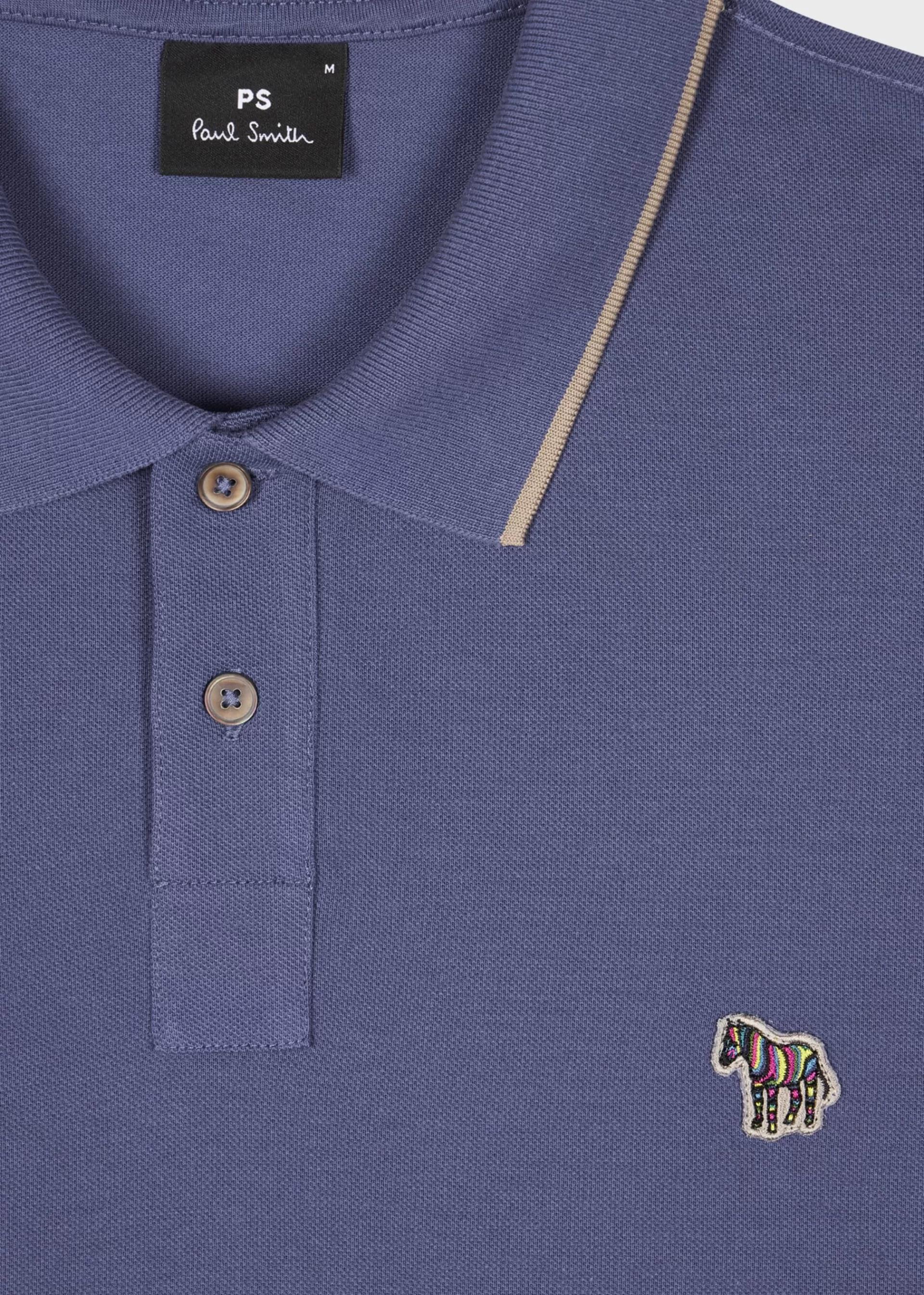 Slim-Fit Dark Cobalt Zebra Logo Polo Shirt With Cream Tipping>Paul Smith Best