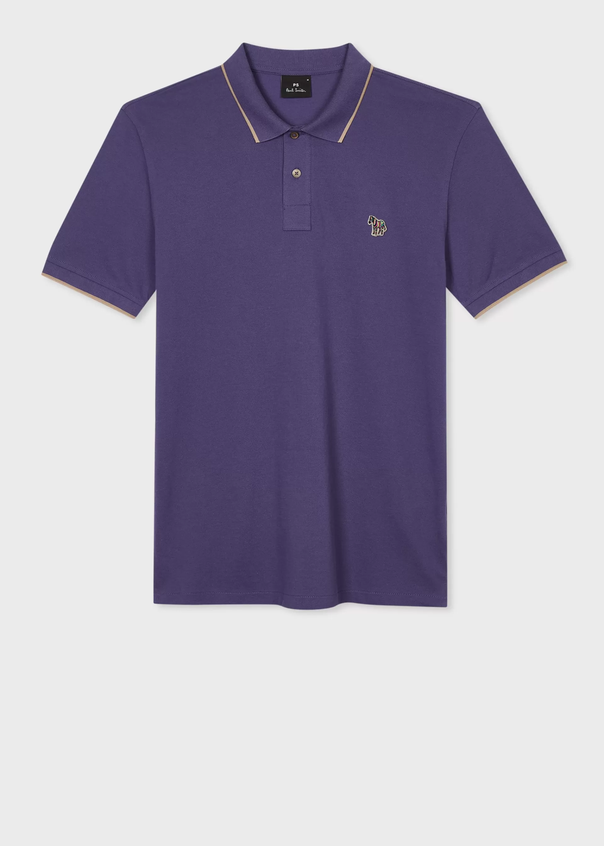 Slim-Fit Dark Cobalt Zebra Logo Polo Shirt With Cream Tipping>Paul Smith Clearance