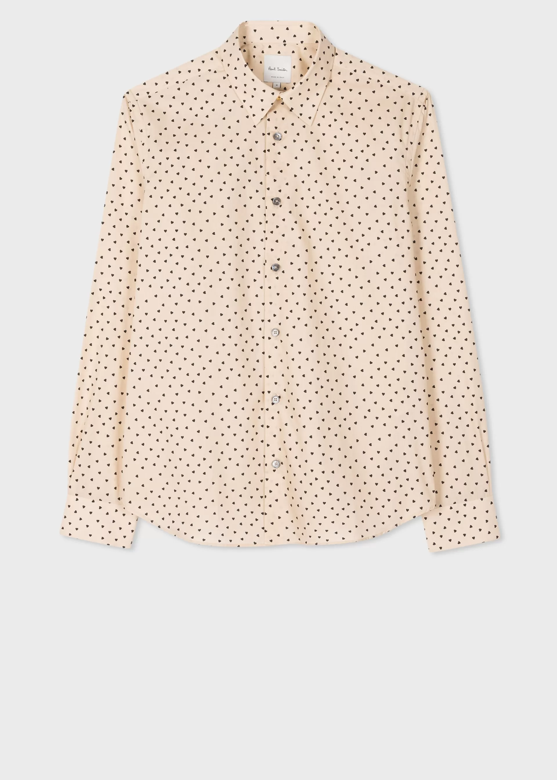 Slim-Fit 'Love Heart Polka' Cotton Shirt>Paul Smith Shop