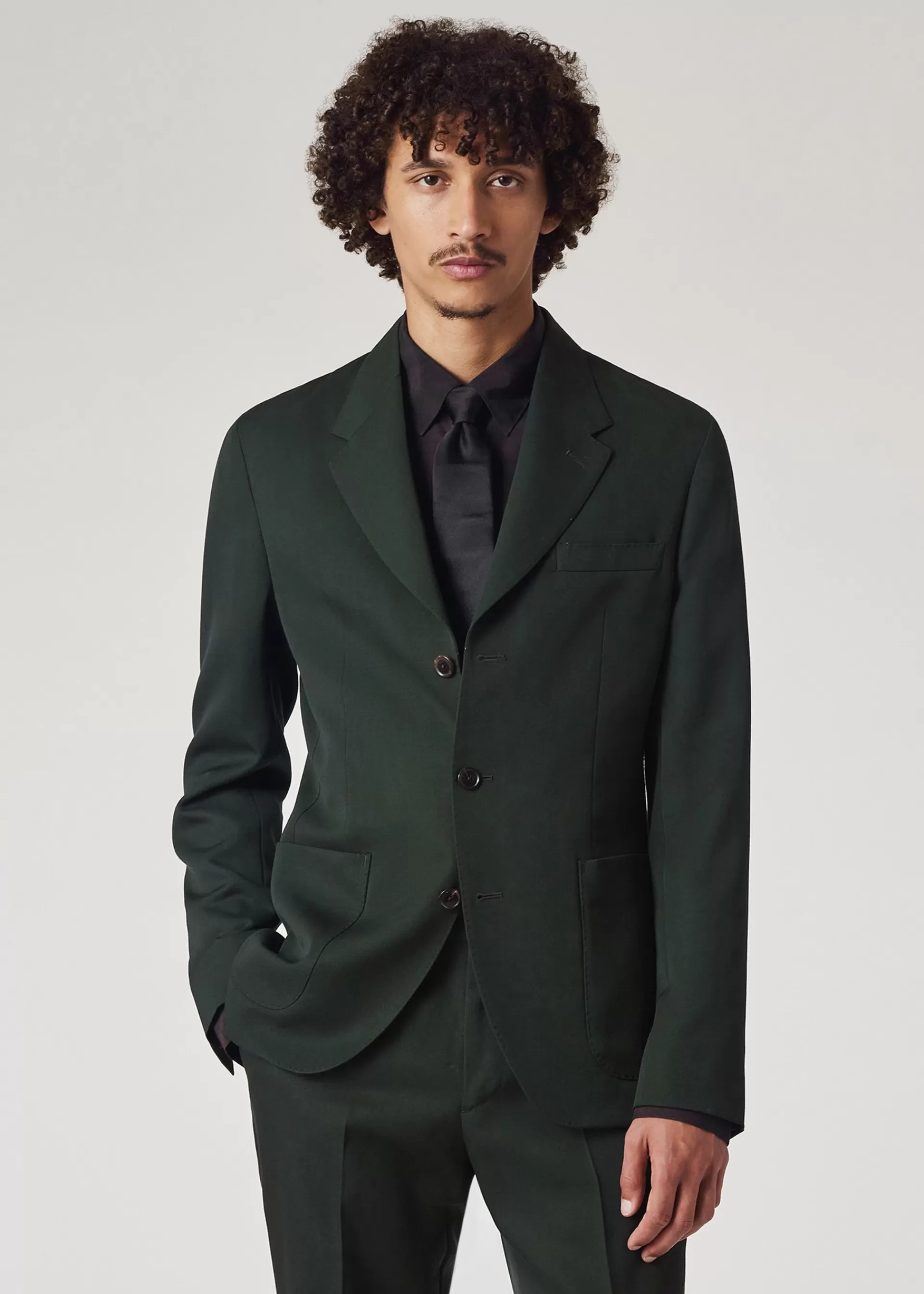 Slim-Fit Forest Green Wool Gabardine Three-Button Blazer>Paul Smith Cheap