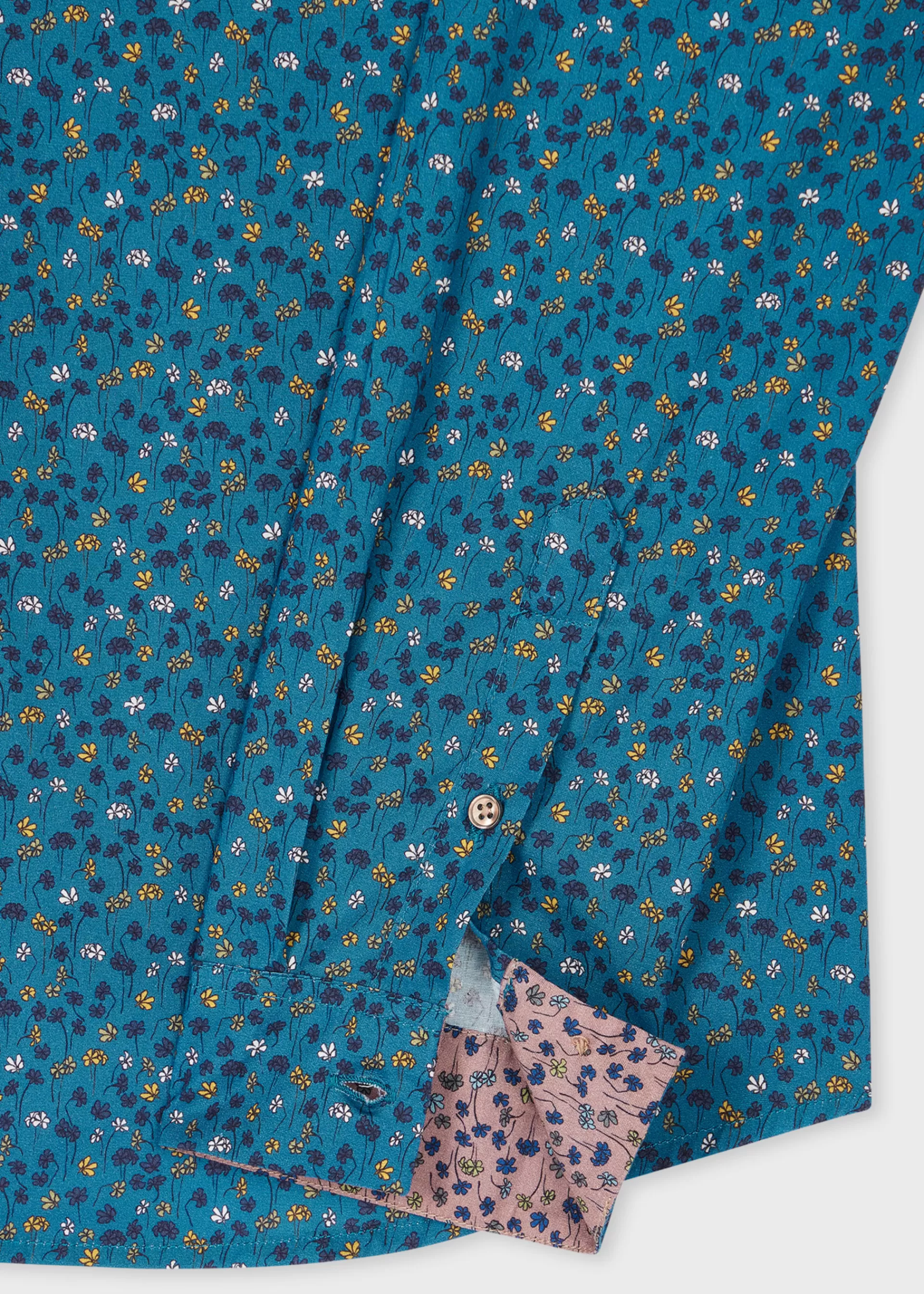 Slim-Fit Mid Blue 'Oxalis Floral' Shirt>Paul Smith Online