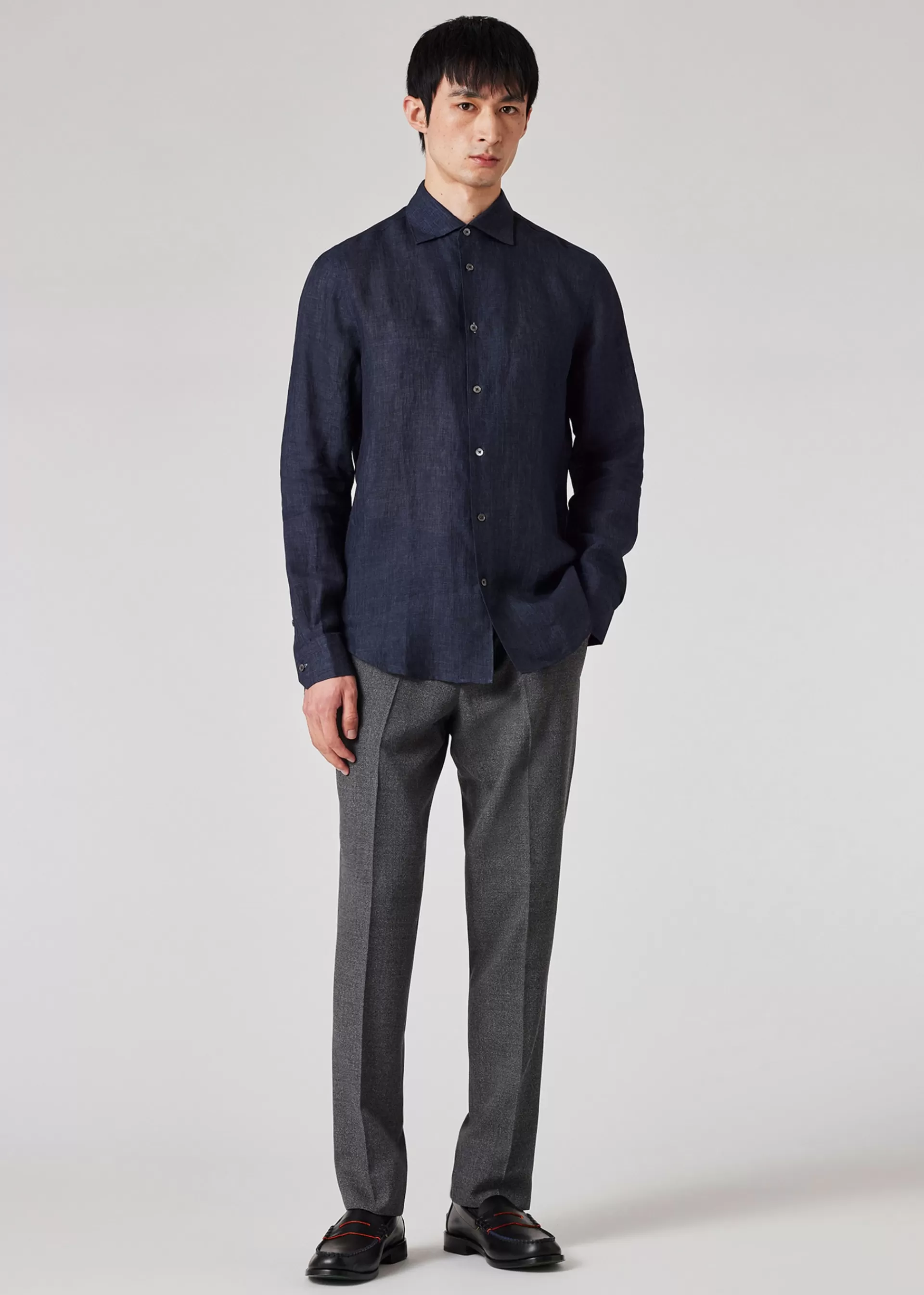 Slim-Fit Linen Shirt>Paul Smith Flash Sale