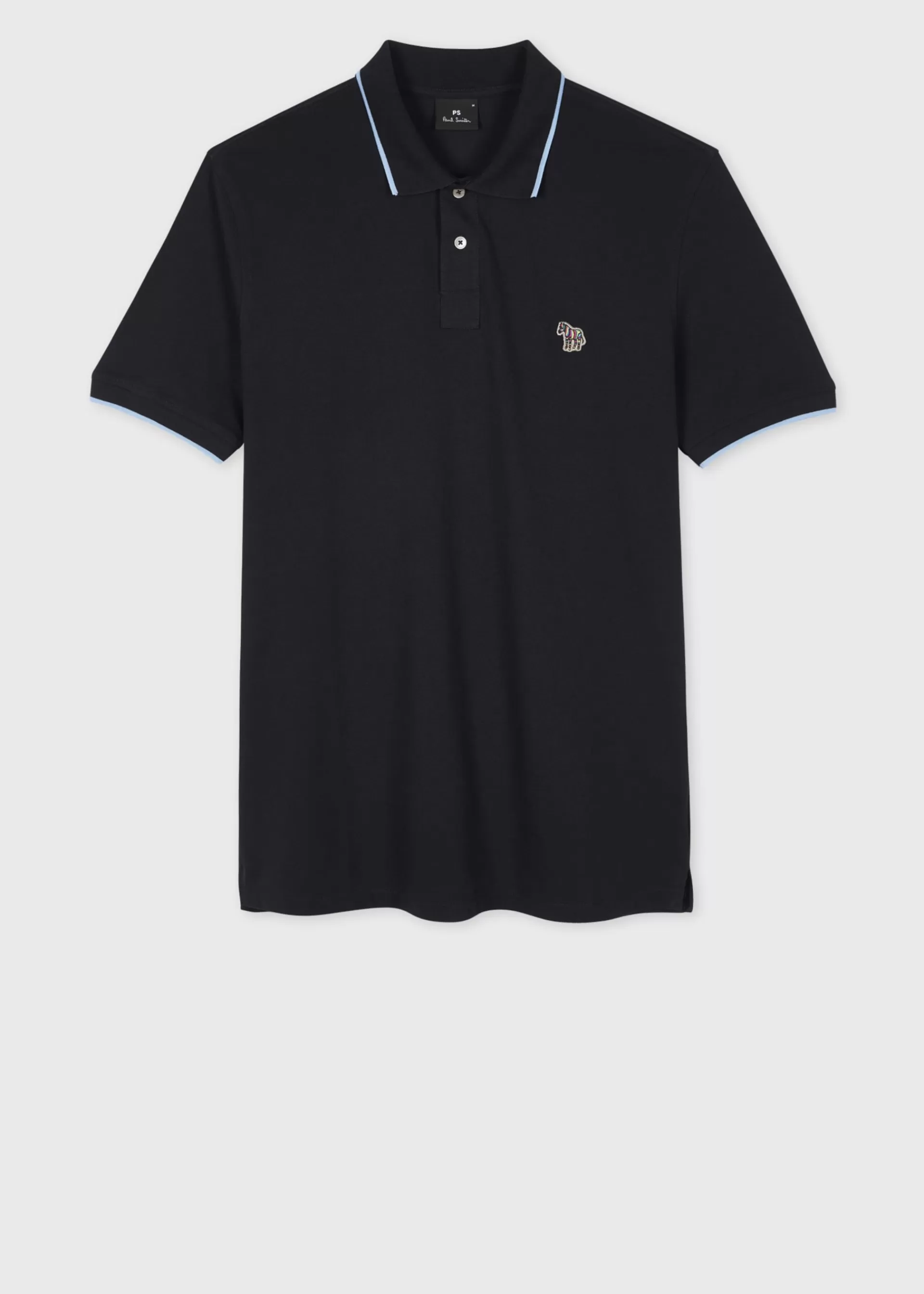 Slim-Fit Zebra Logo Polo Shirt With Light Blue Tipping>Paul Smith Cheap