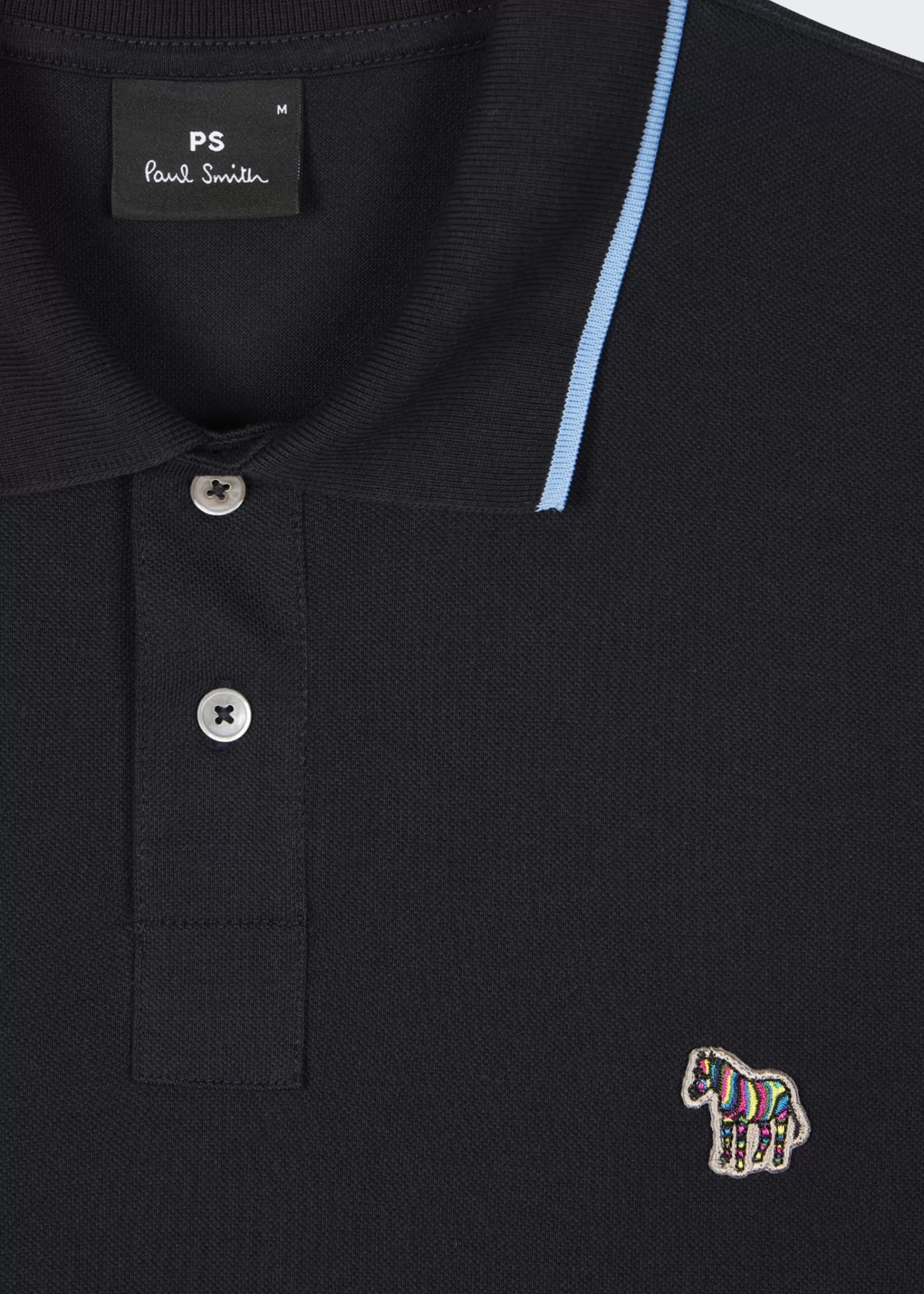 Slim-Fit Zebra Logo Polo Shirt With Light Blue Tipping>Paul Smith Cheap