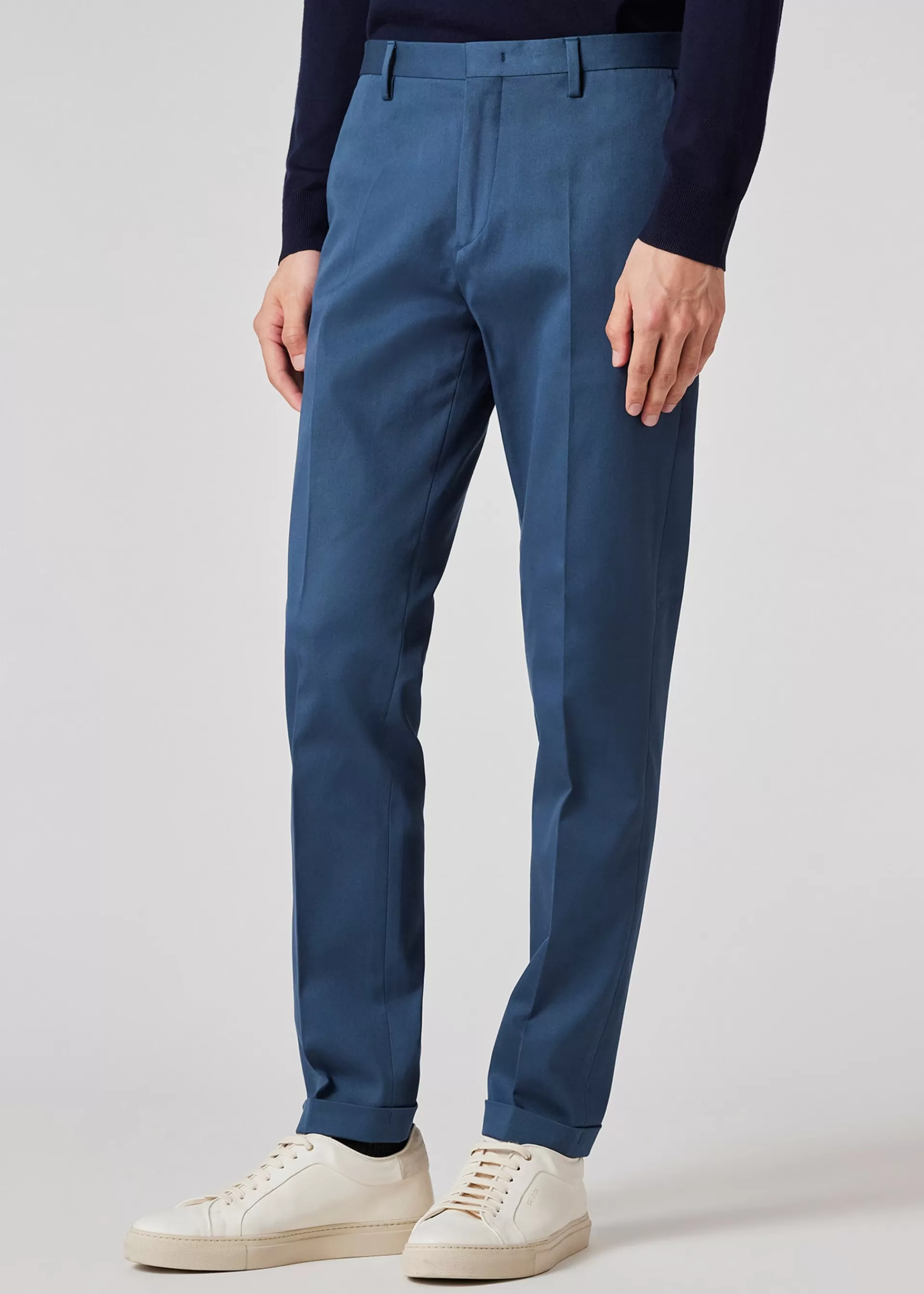 Slim-Fit Petrol Blue Cotton-Stretch Chinos>Paul Smith Outlet