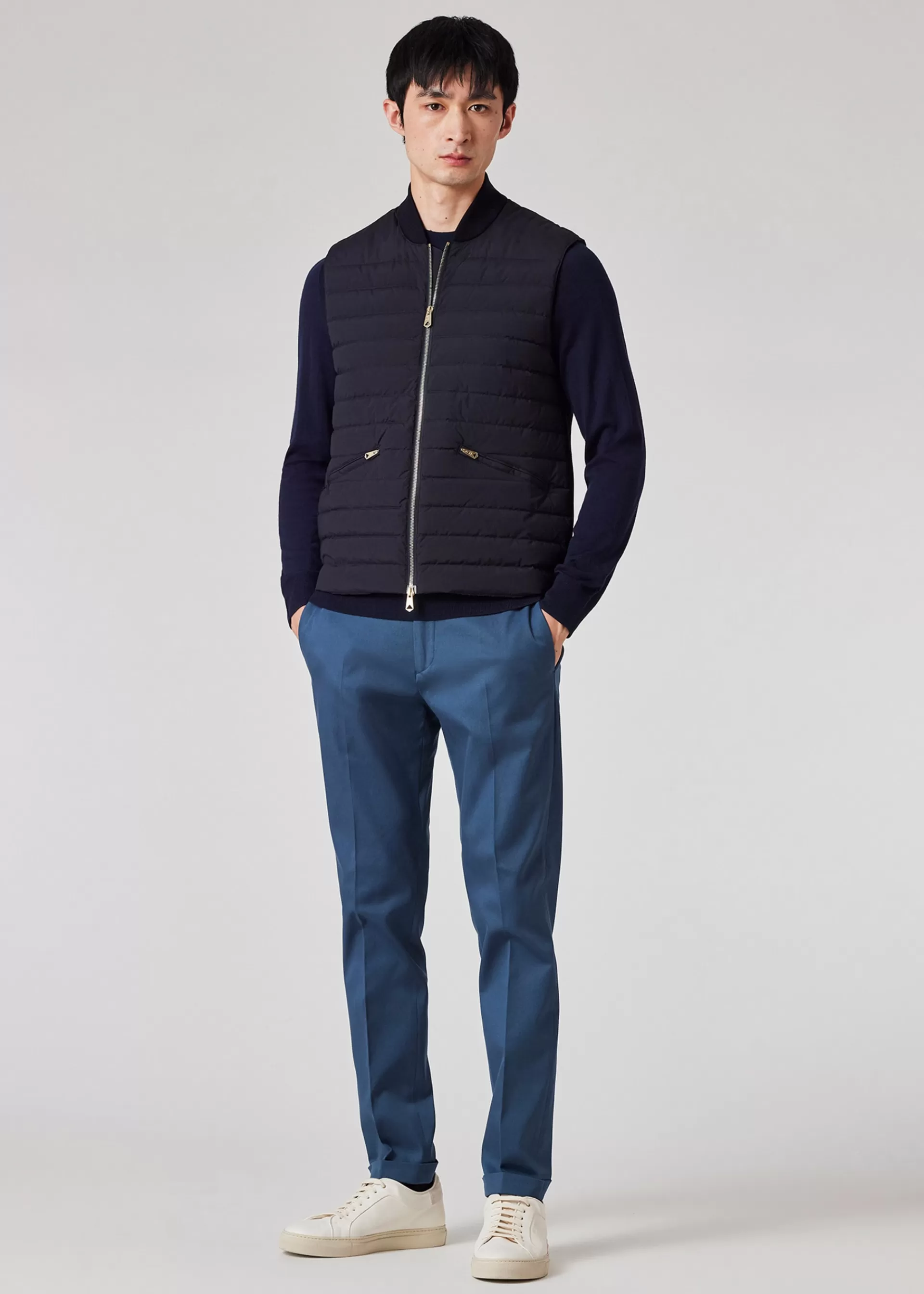 Slim-Fit Petrol Blue Cotton-Stretch Chinos>Paul Smith Outlet