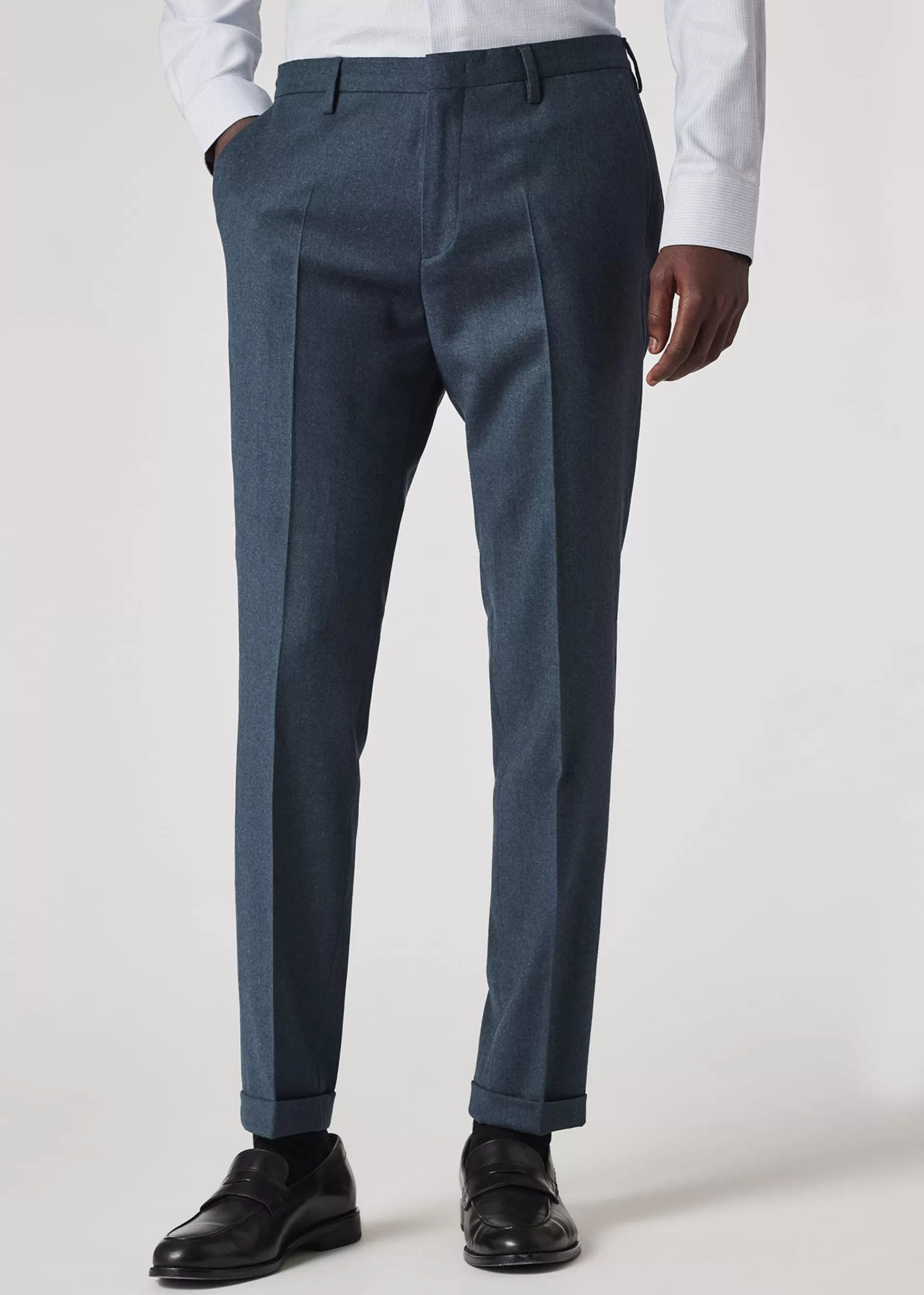 Slim-Fit Overdyed Wool-Cashmere Flannel Trousers>Paul Smith Hot