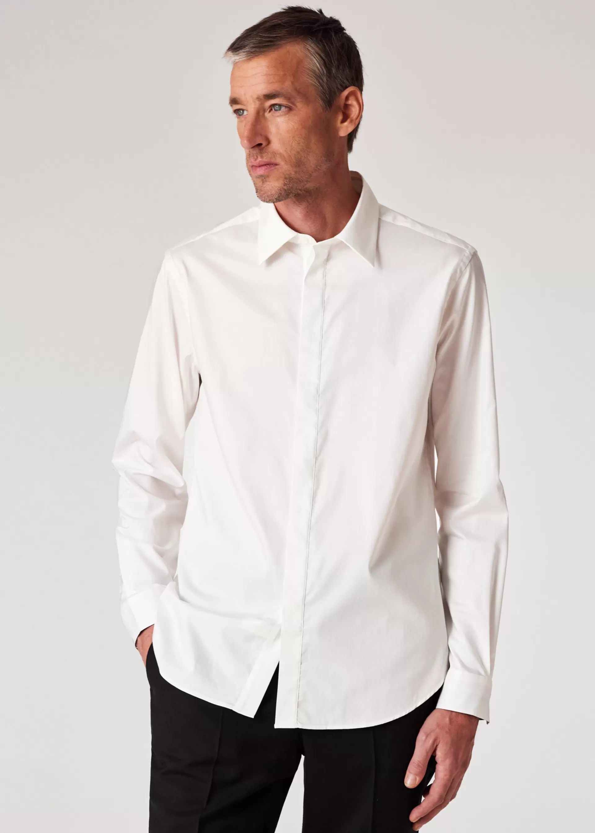Slim-Fit Cotton Twill Easy Care Shirt>Paul Smith Best Sale
