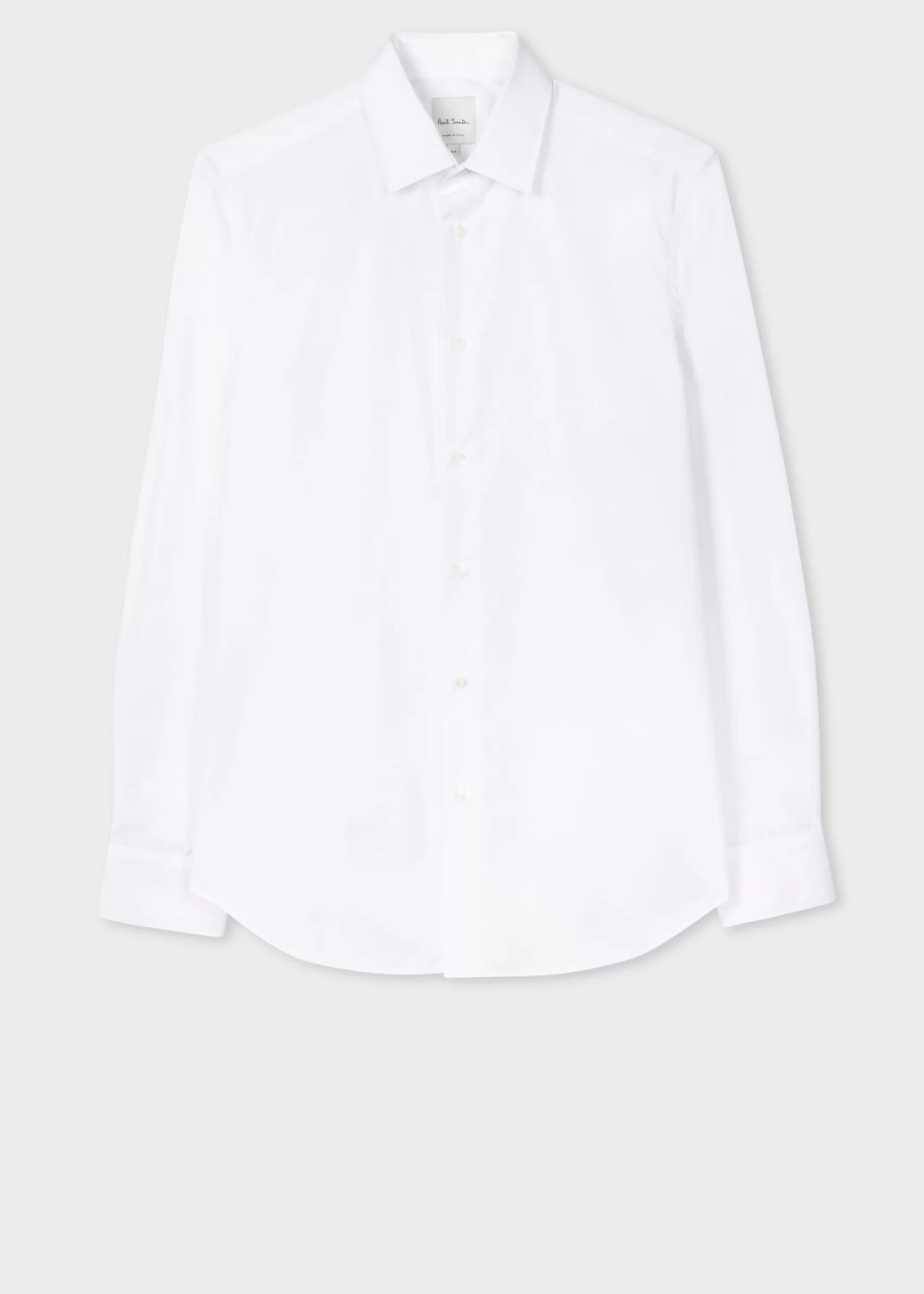 Slim-Fit Poplin Cotton Shirt With 'Artist Stripe' Cuff Lining>Paul Smith Sale