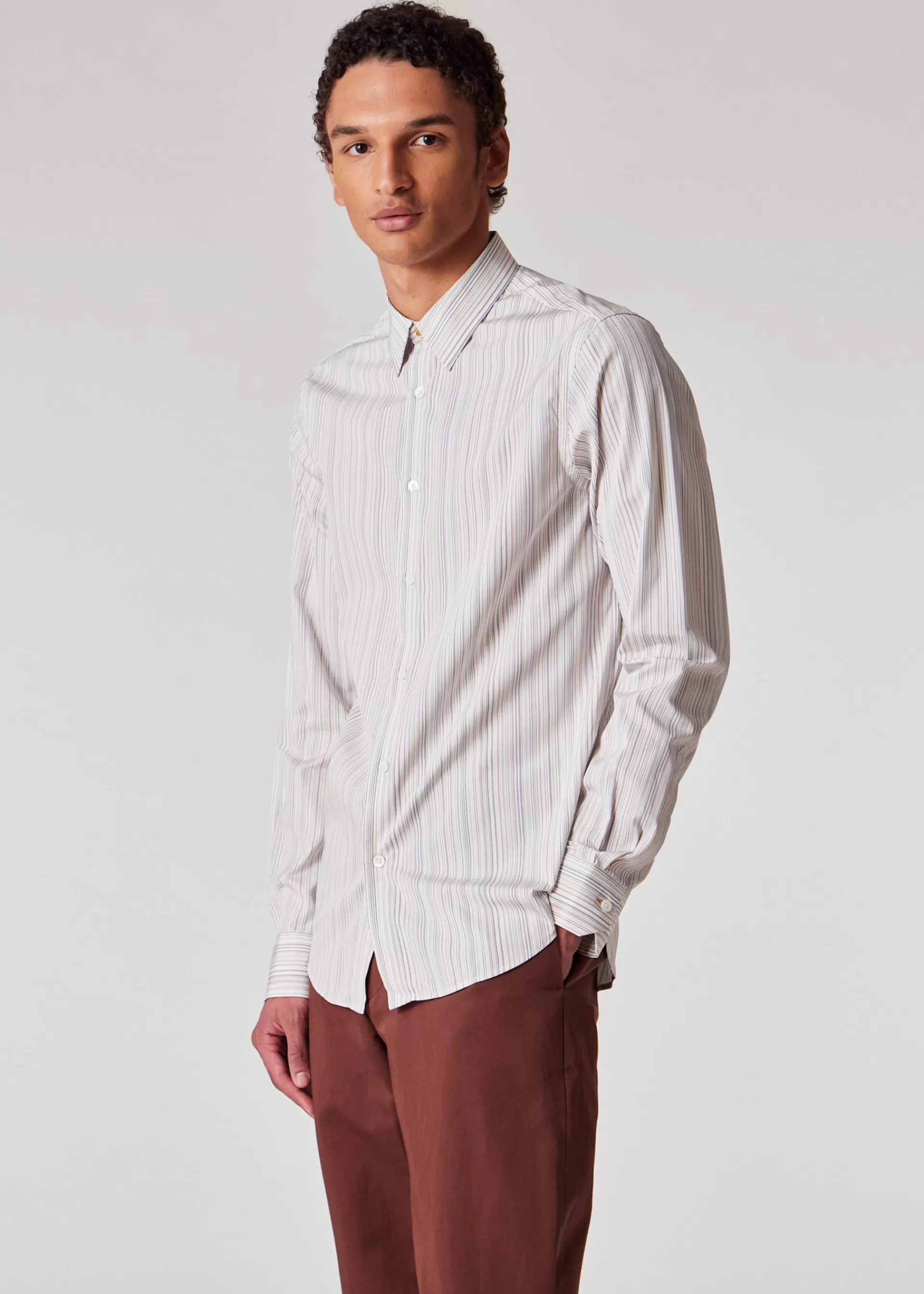 Slim-Fit 'Signature Stripe' Cotton Shirt>Paul Smith Best